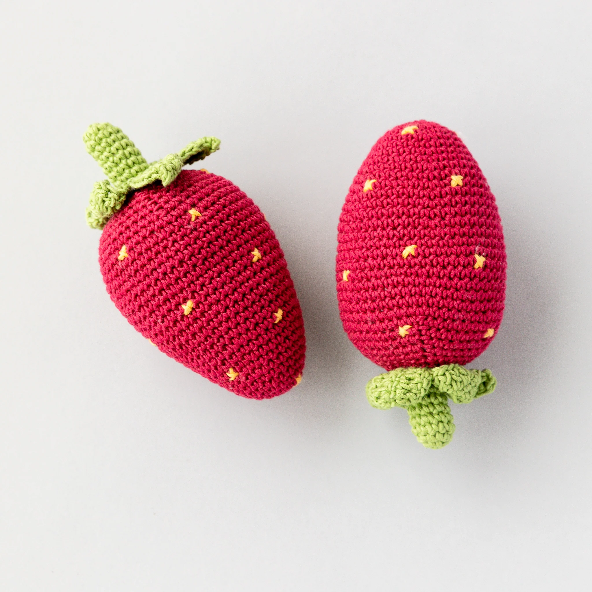Handmade Strawberry Rattle, Play Food - Image 2