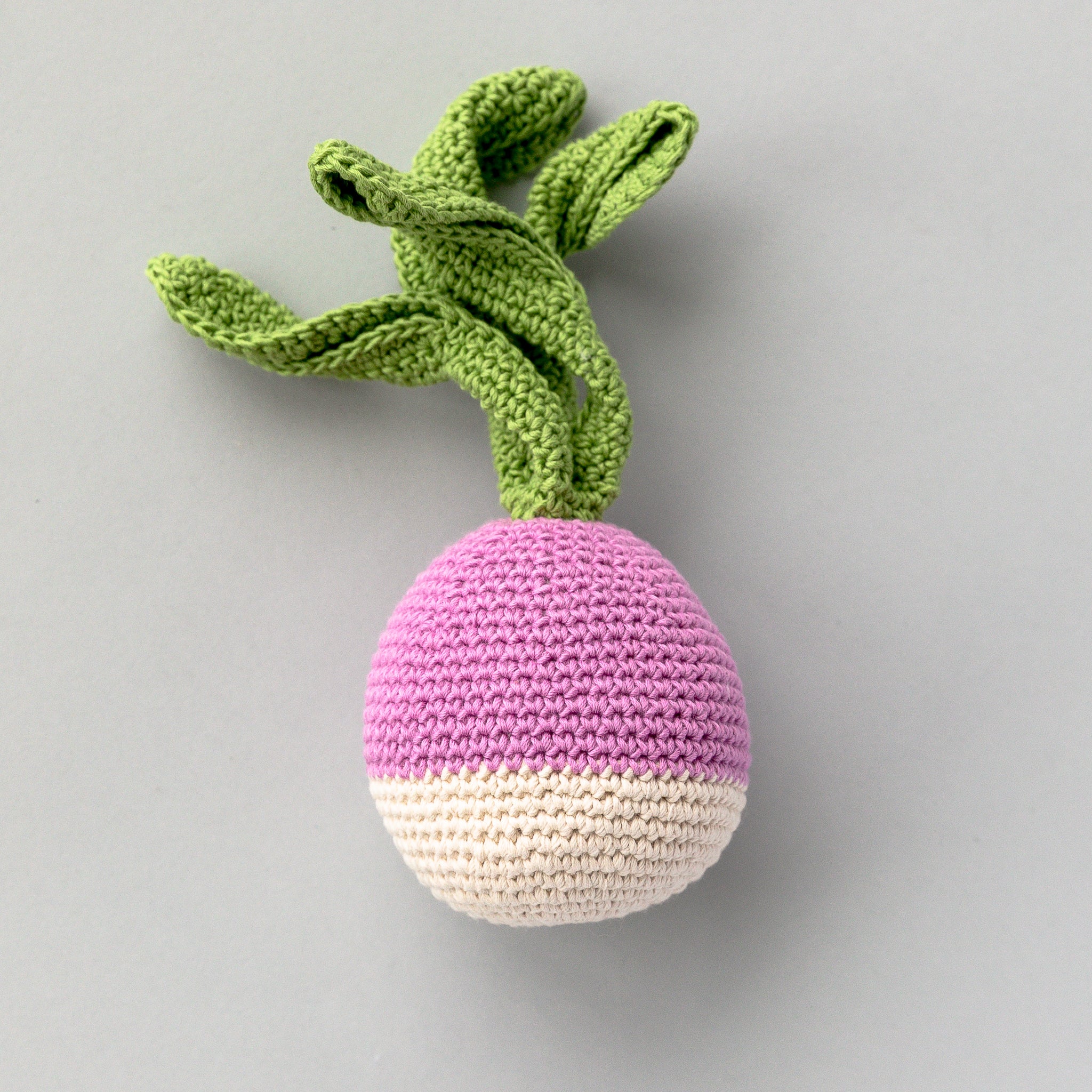 Handmade Turnip Rattle, Play Food - Image 2