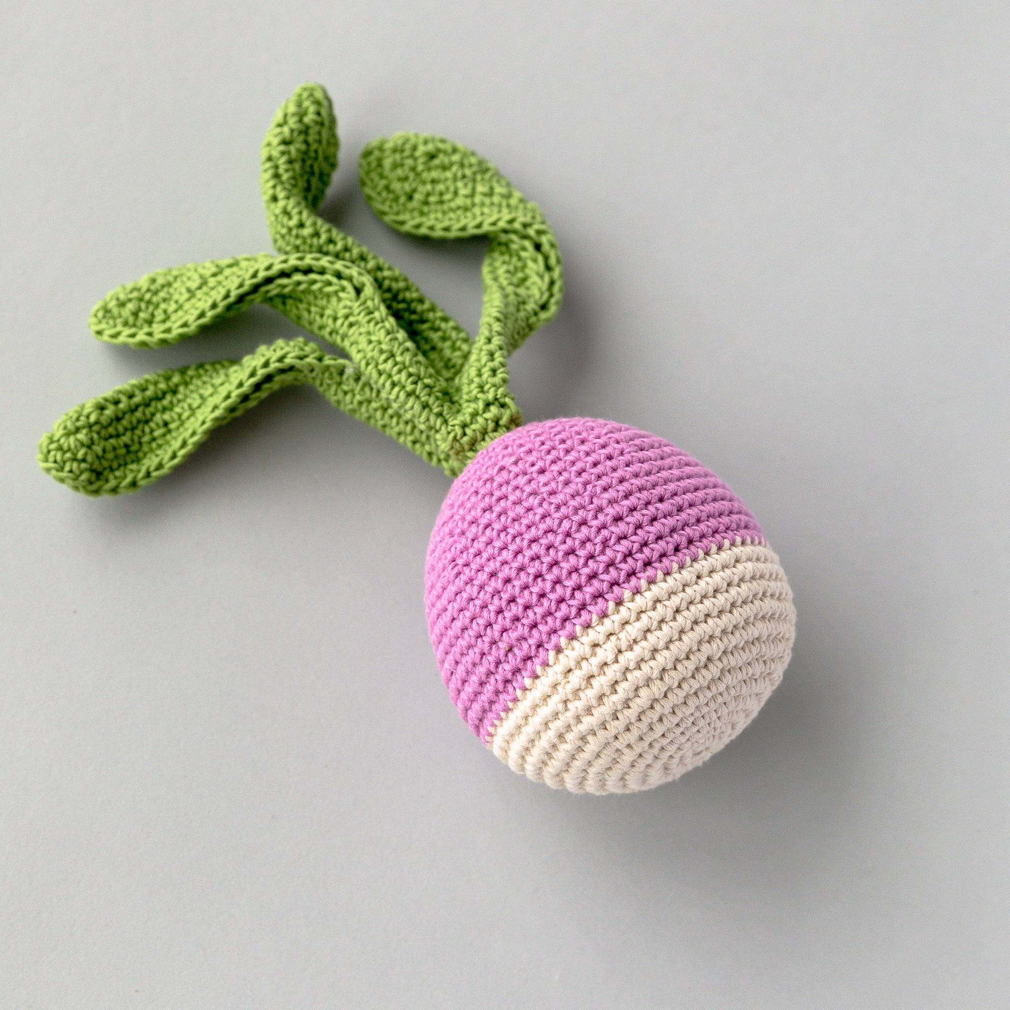 Handmade Turnip Rattle, Play Food - Image 3