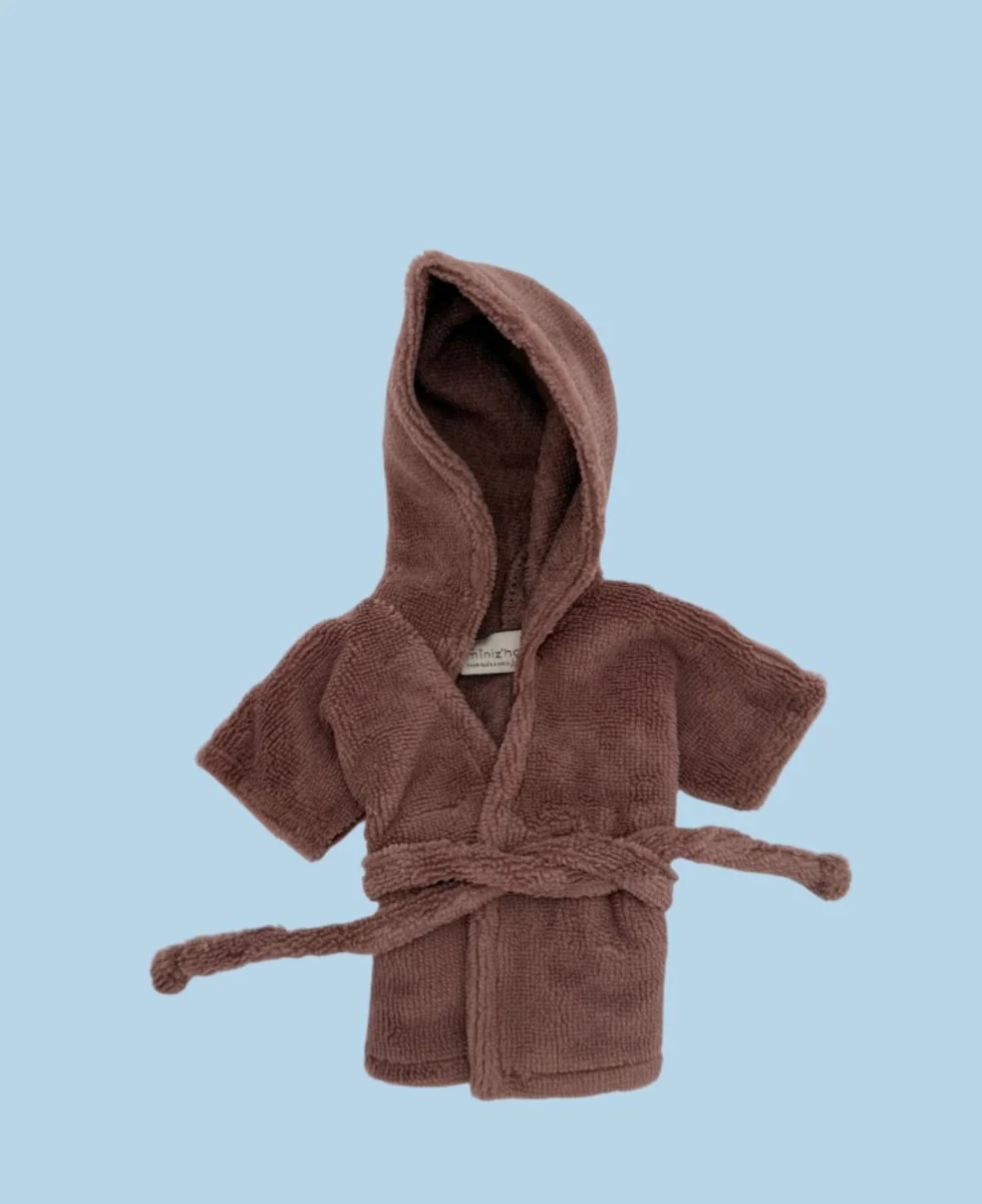 Hooded Bathrobe - Chestnut - Image 2