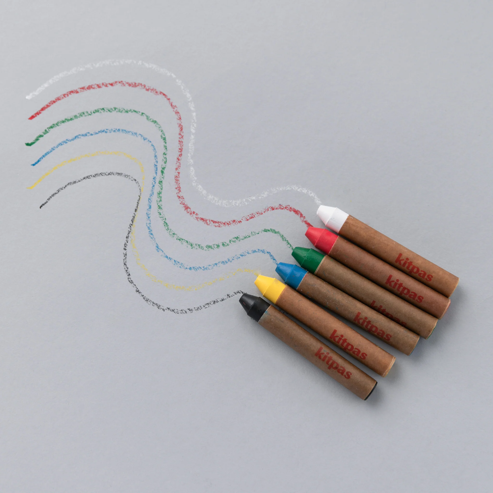 Kitpas Medium Art Stick Crayons - 6 colors - Image 3