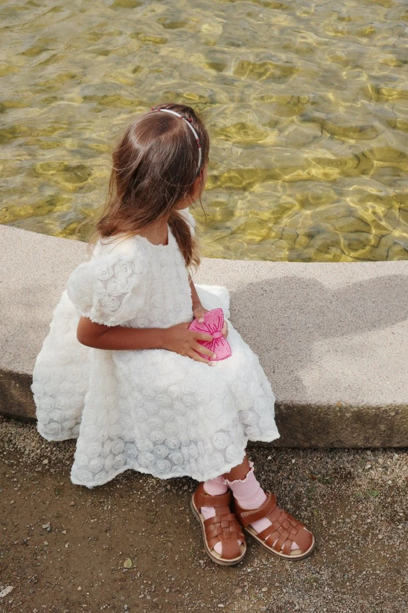 Konges Sloejd | Ally Dress in Antique White: Elegant Textured Lace Special Occasion Dress - Image 11
