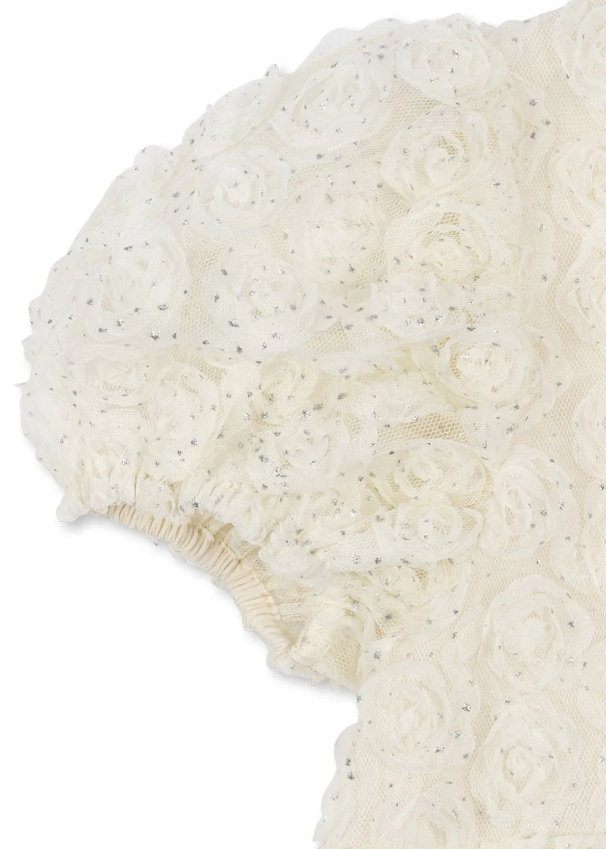 Konges Sloejd | Ally Dress in Antique White: Elegant Textured Lace Special Occasion Dress - Image 4