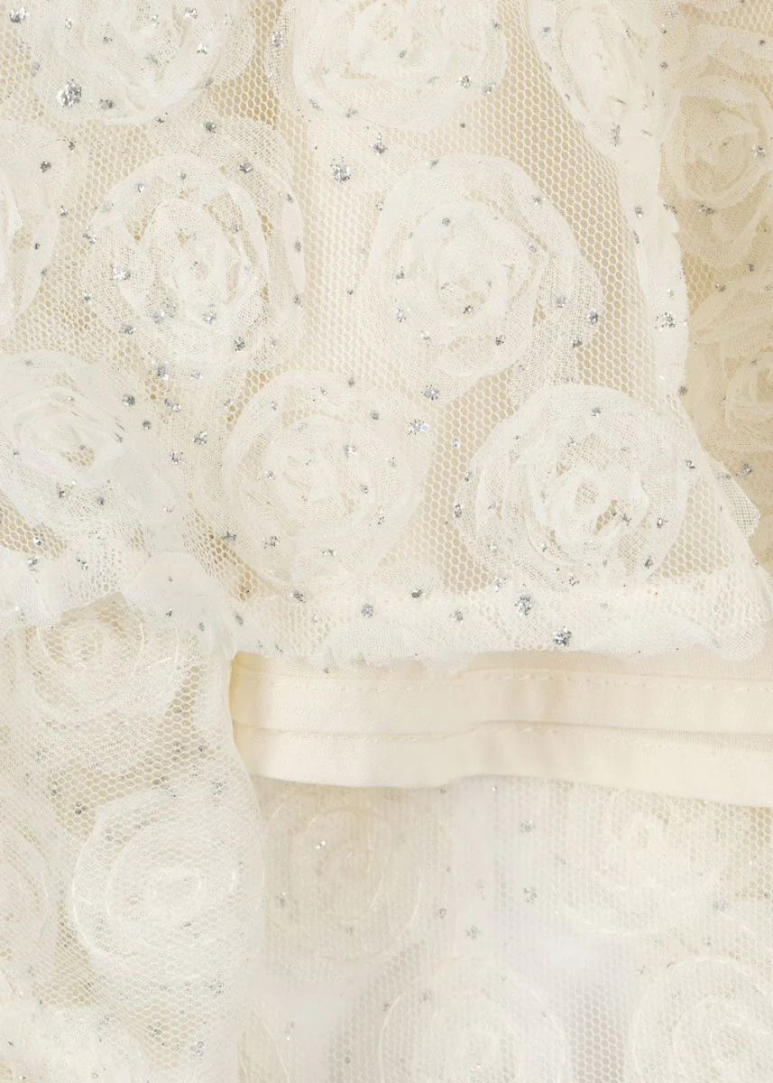 Konges Sloejd | Ally Dress in Antique White: Elegant Textured Lace Special Occasion Dress - Image 5