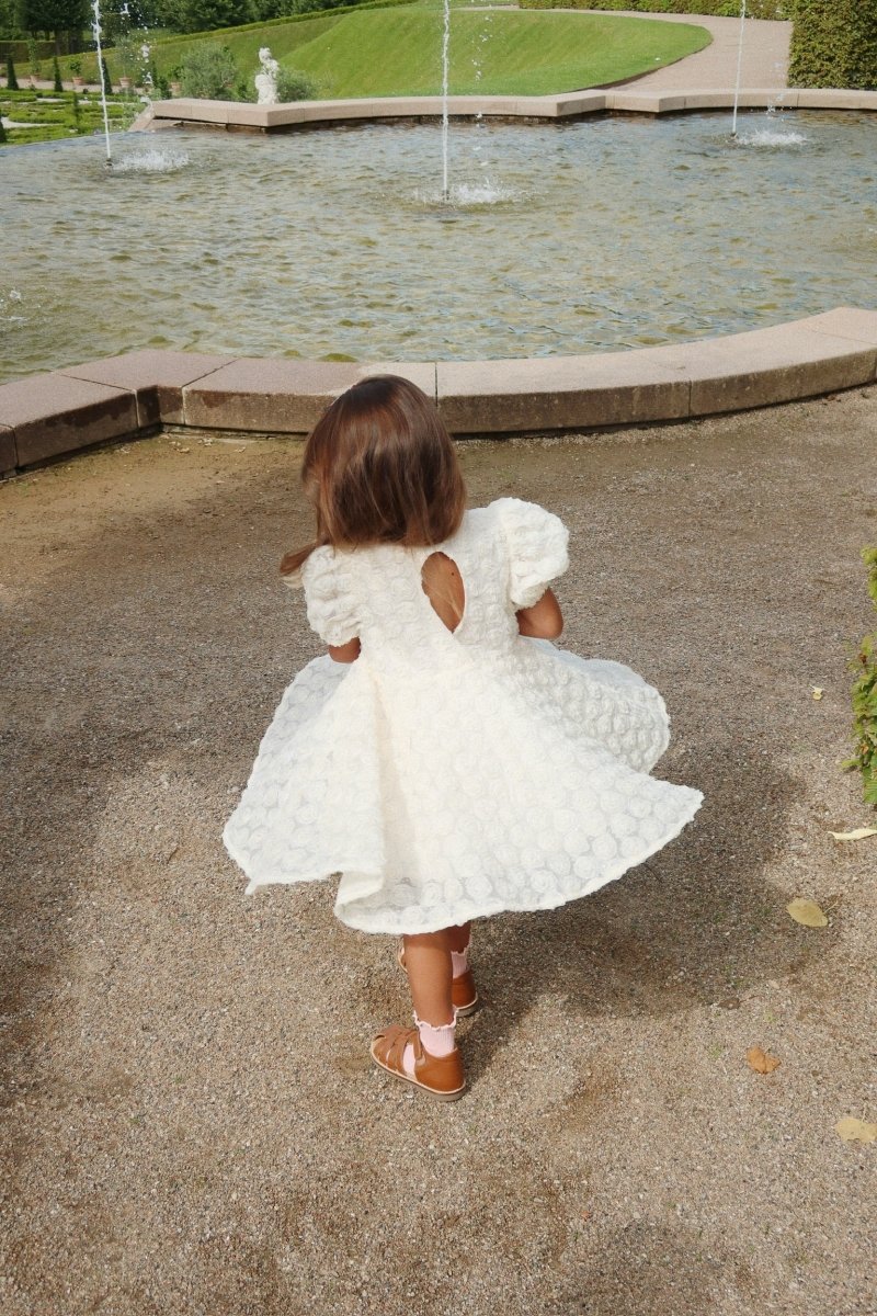 Konges Sloejd | Ally Dress in Antique White: Elegant Textured Lace Special Occasion Dress - Image 7