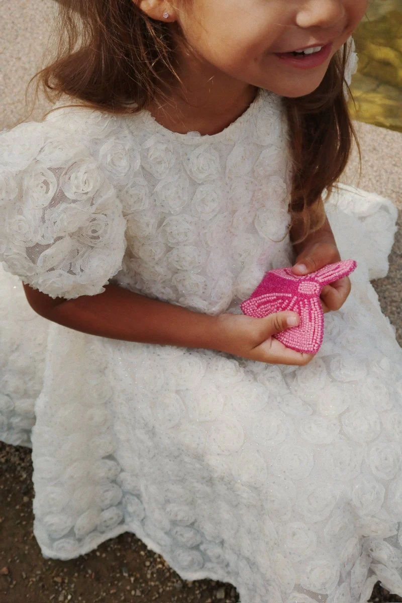 Konges Sloejd | Ally Dress in Antique White: Elegant Textured Lace Special Occasion Dress - Image 9