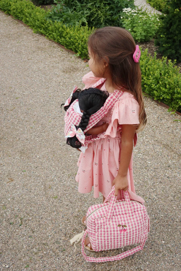 Konges Sloejd | Baby Doll Carrier - Bubblegum Check - Image 3