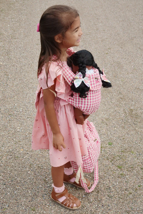 Konges Sloejd | Baby Doll Carrier - Bubblegum Check - Image 4