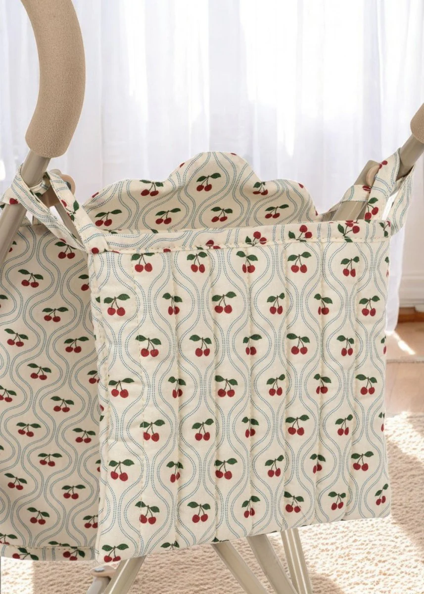 Konges Sloejd | Baby Doll Stroller - Cherry Motif - Image 4