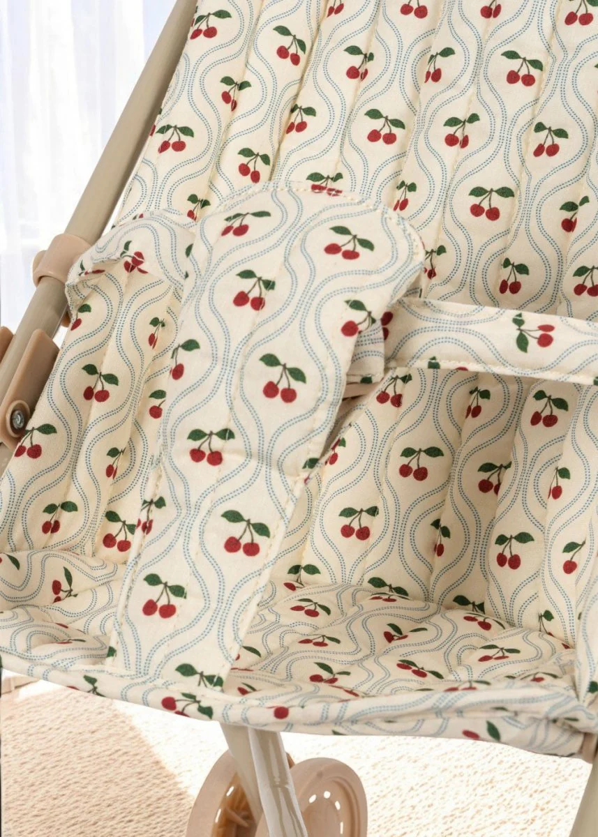 Konges Sloejd | Baby Doll Stroller - Cherry Motif - Image 5