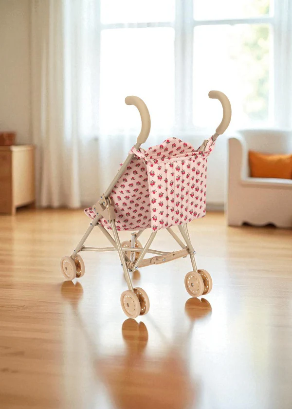 Konges Sloejd | Baby Doll Stroller - Rosie Rose - Image 2