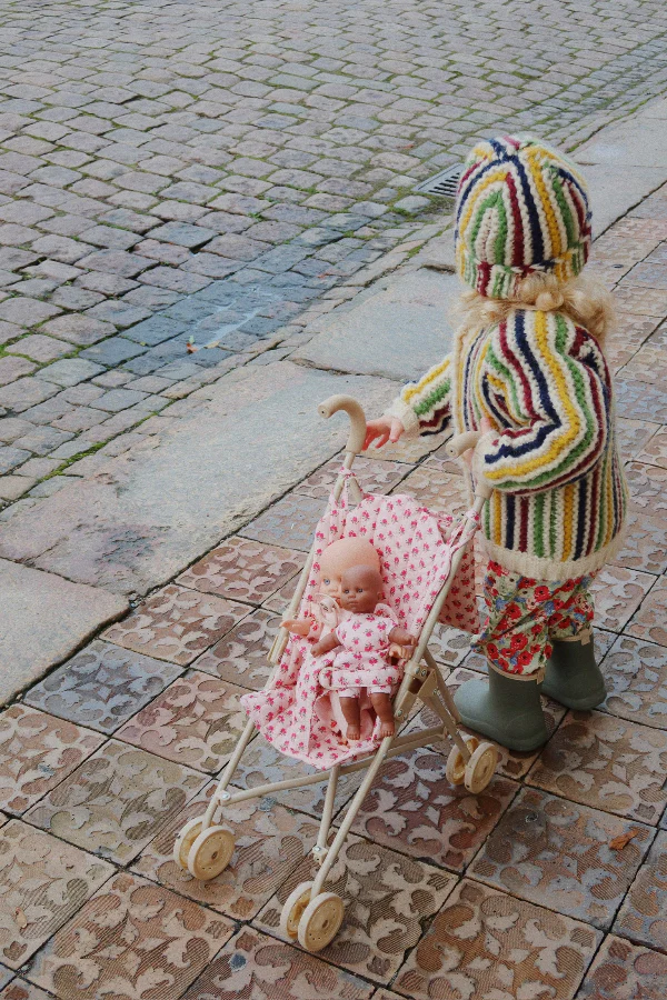 Konges Sloejd | Baby Doll Stroller - Rosie Rose - Image 8
