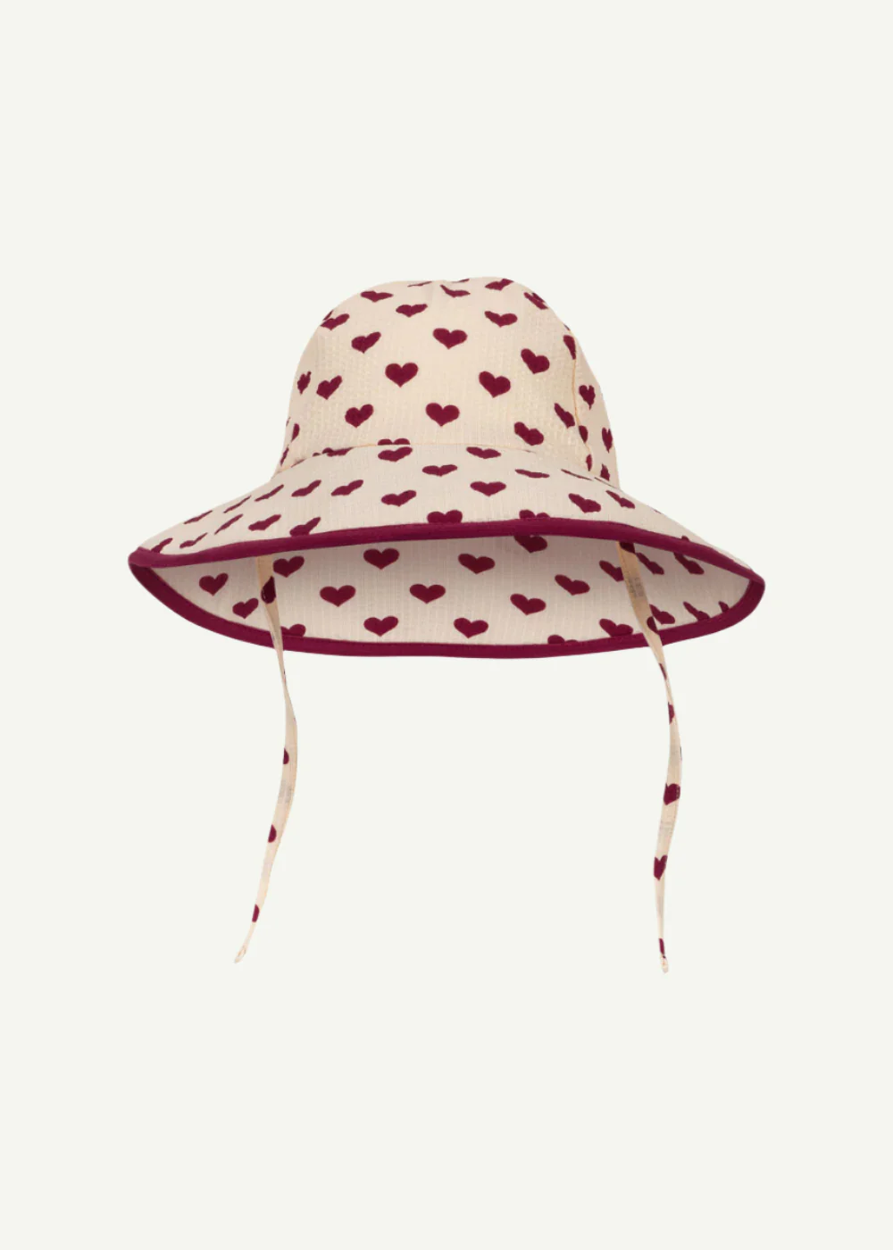 Konges Sloejd | Bowie Swim Hat: UPF 50+ Heart-Print Toddler Sun Protection - Image 2