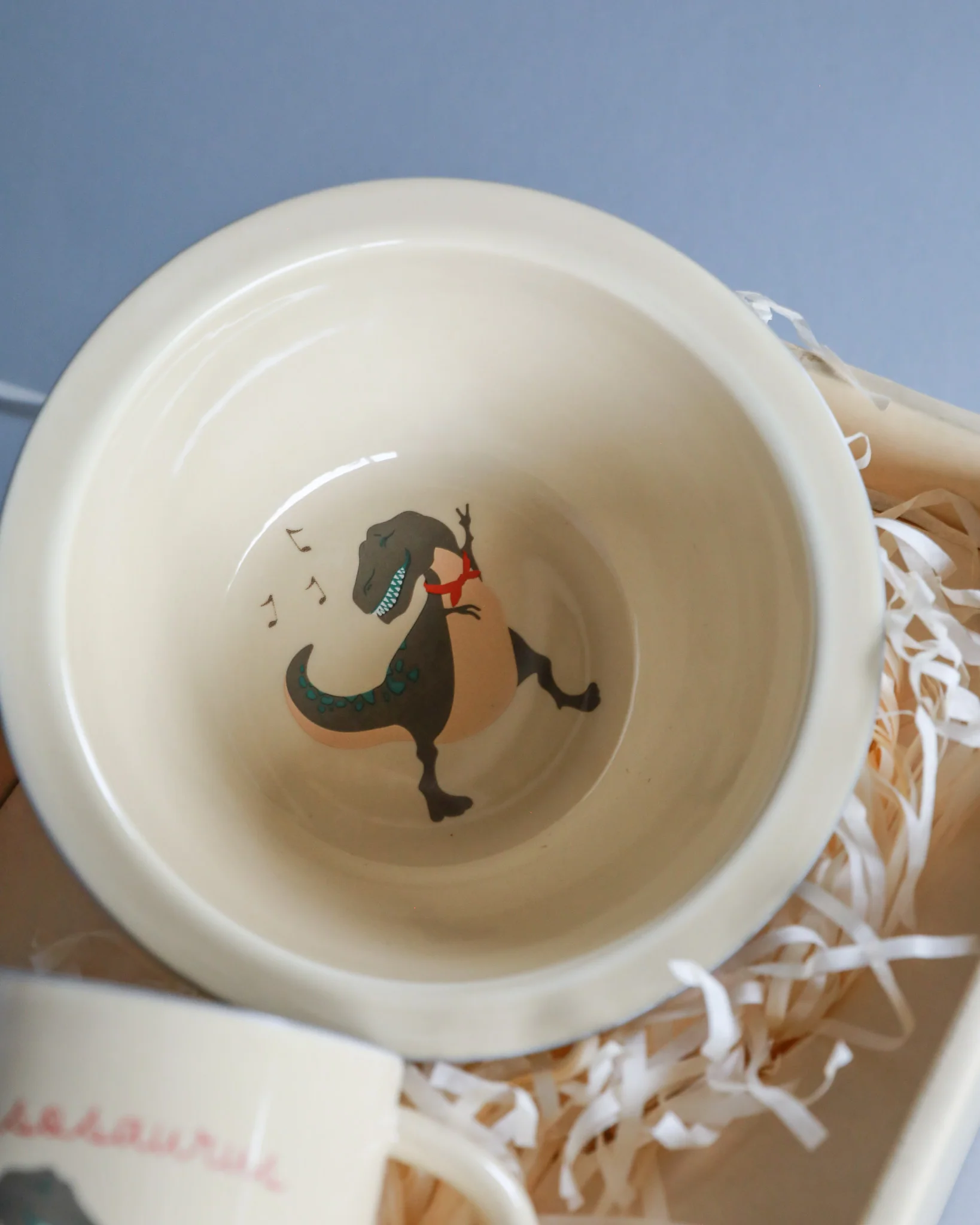 Konges Sloejd | Ceramic Bowl & Cup Set - Dino - Image 2
