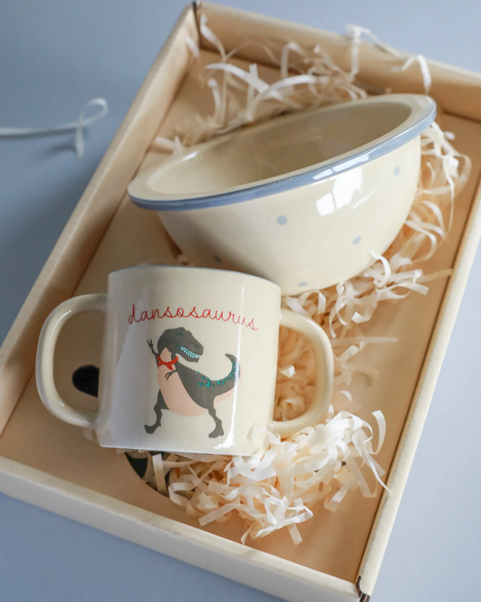 Konges Sloejd | Ceramic Bowl & Cup Set - Dino - Image 3