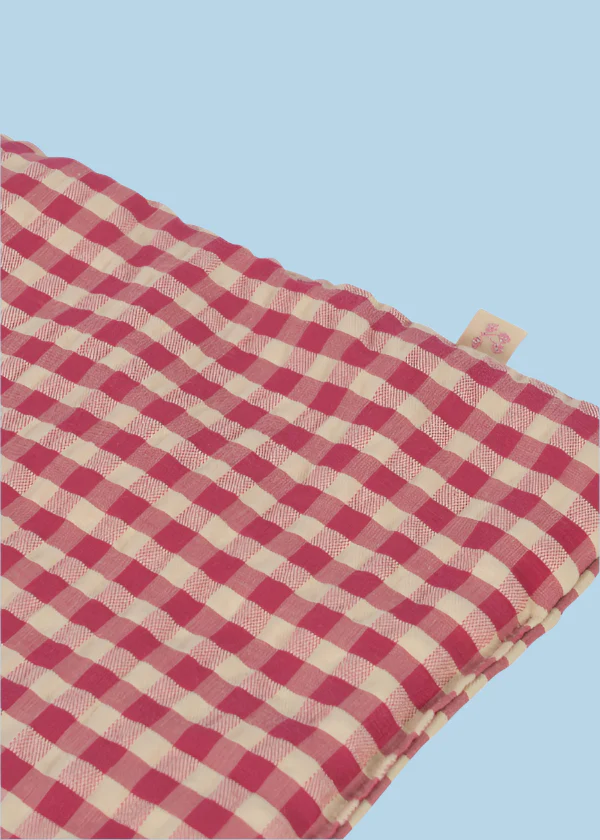 Konges Sloejd | Doll Bedding Set - Bubblegum Check - Image 3