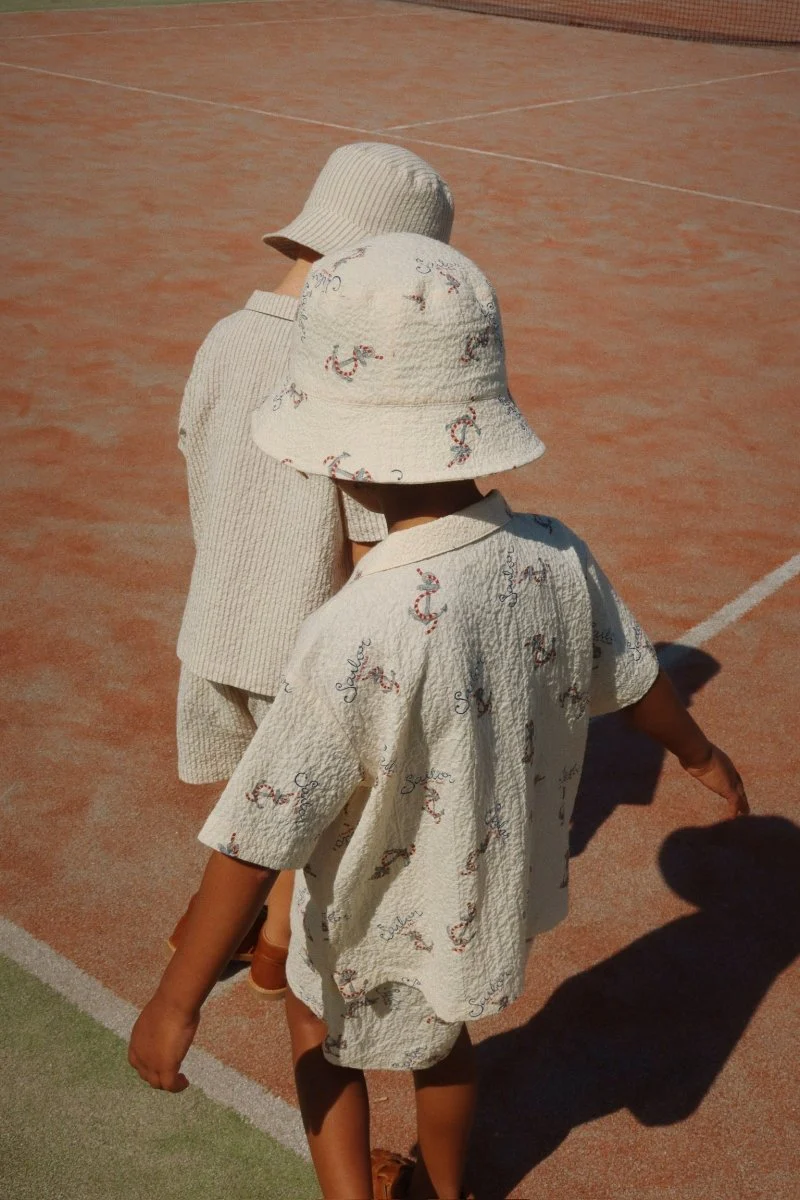 Konges Sloejd | Elliot Organic Bucket Hat in 'Rock My Boat' Print - Image 5