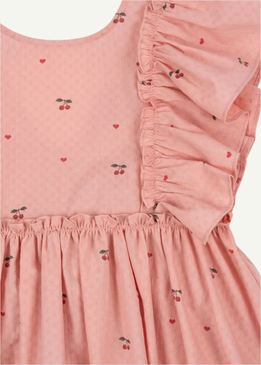 Konges Sloejd | Evia Bow Dress w/ Statement Back Bow in Cherry Coeur - Image 8