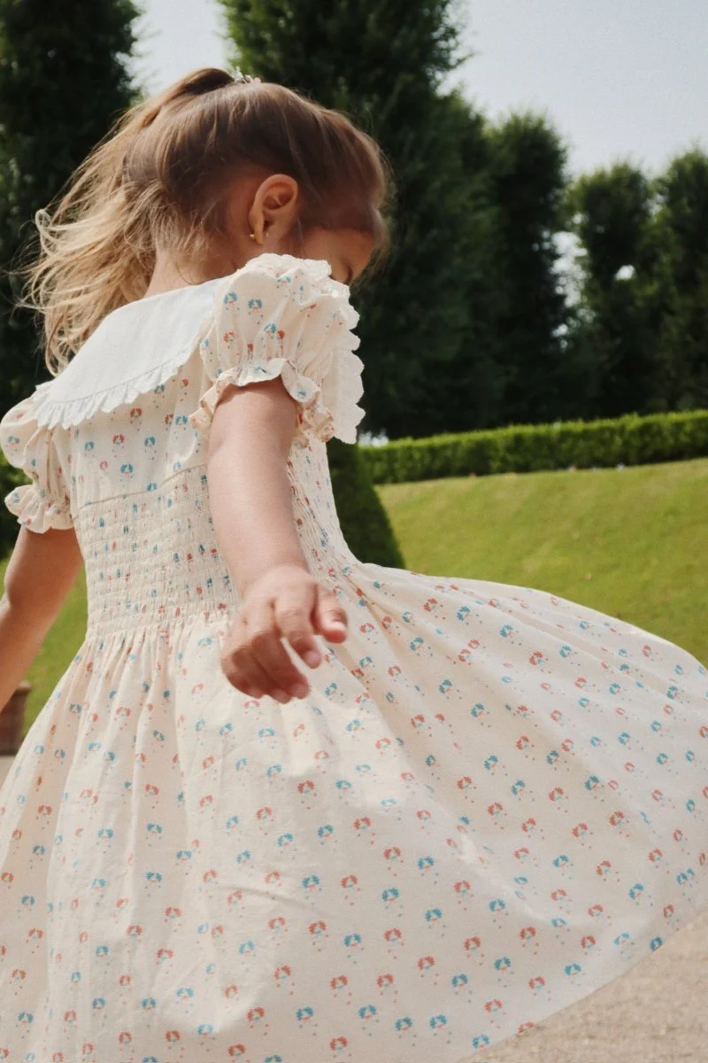 Konges Sloejd | Midsummer Dress in Cream: Vintage-Inspired Elegance for Little Dreamers - Image 5