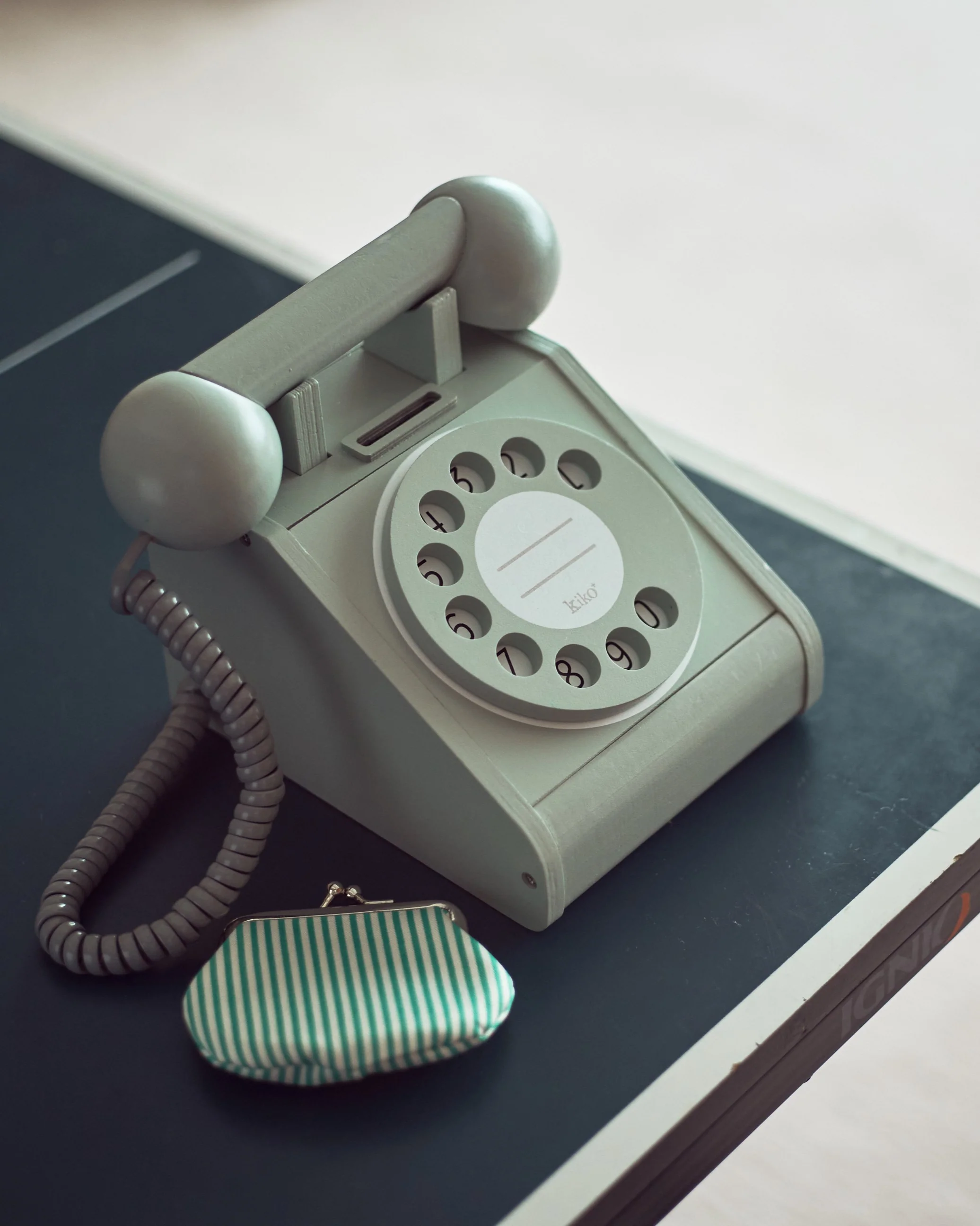 LIMITED EDITION - Mint Green Wooden Toy Telephone by Kiko+ & gg* - Image 2