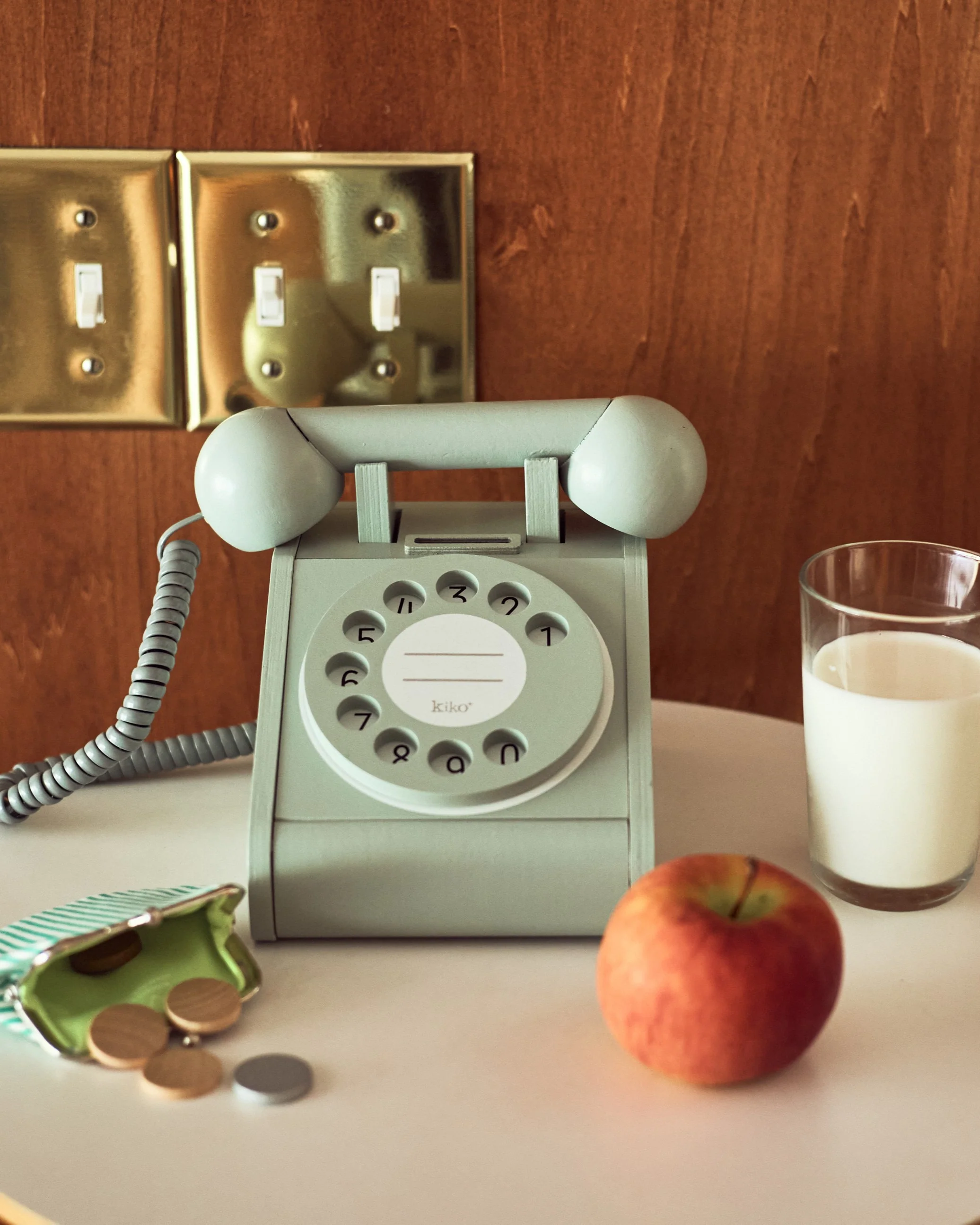 LIMITED EDITION - Mint Green Wooden Toy Telephone by Kiko+ & gg* - Image 4
