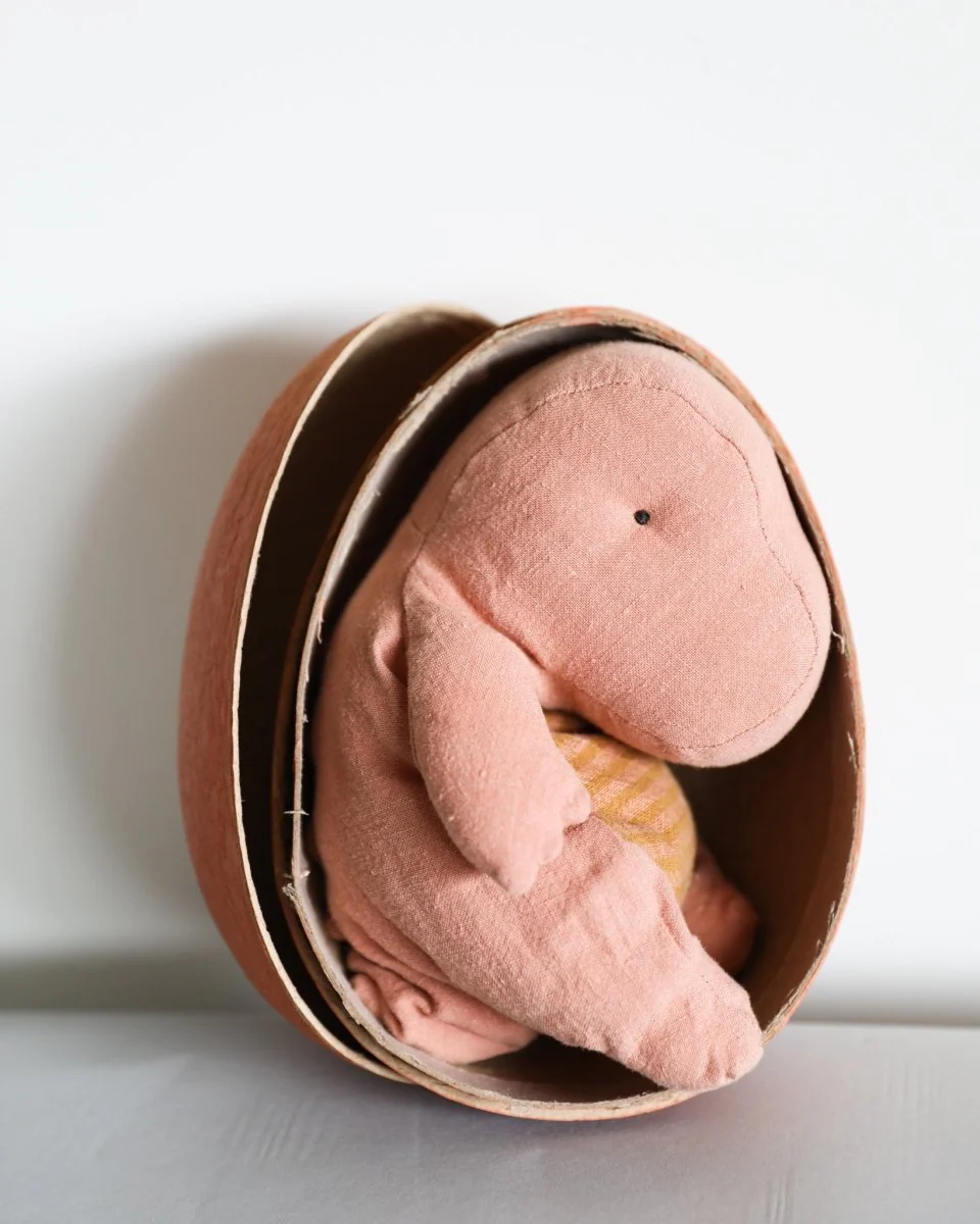 Maileg | Gantosaurus in Egg, Small - Old Rose - Image 5
