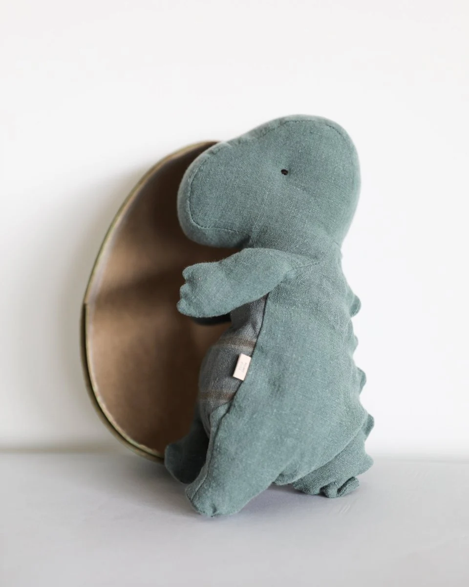 Maileg | Gantosaurus in Egg, Small - Dark Petrol - Image 5