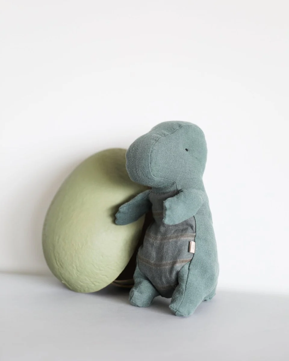 Maileg | Gantosaurus in Egg, Small - Dark Petrol - Image 6