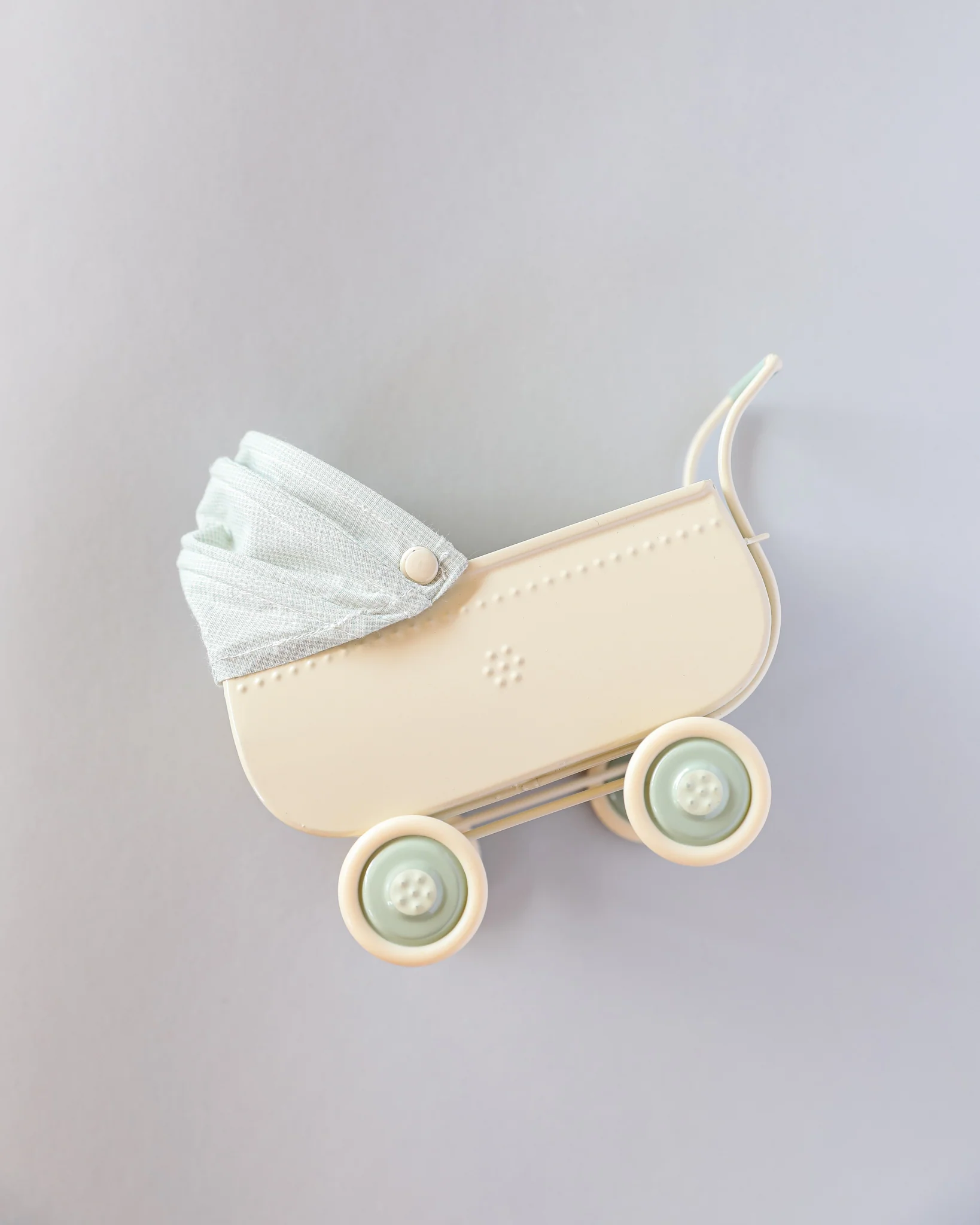 Maileg | Miniature Pram, Micro - Blue - Image 2
