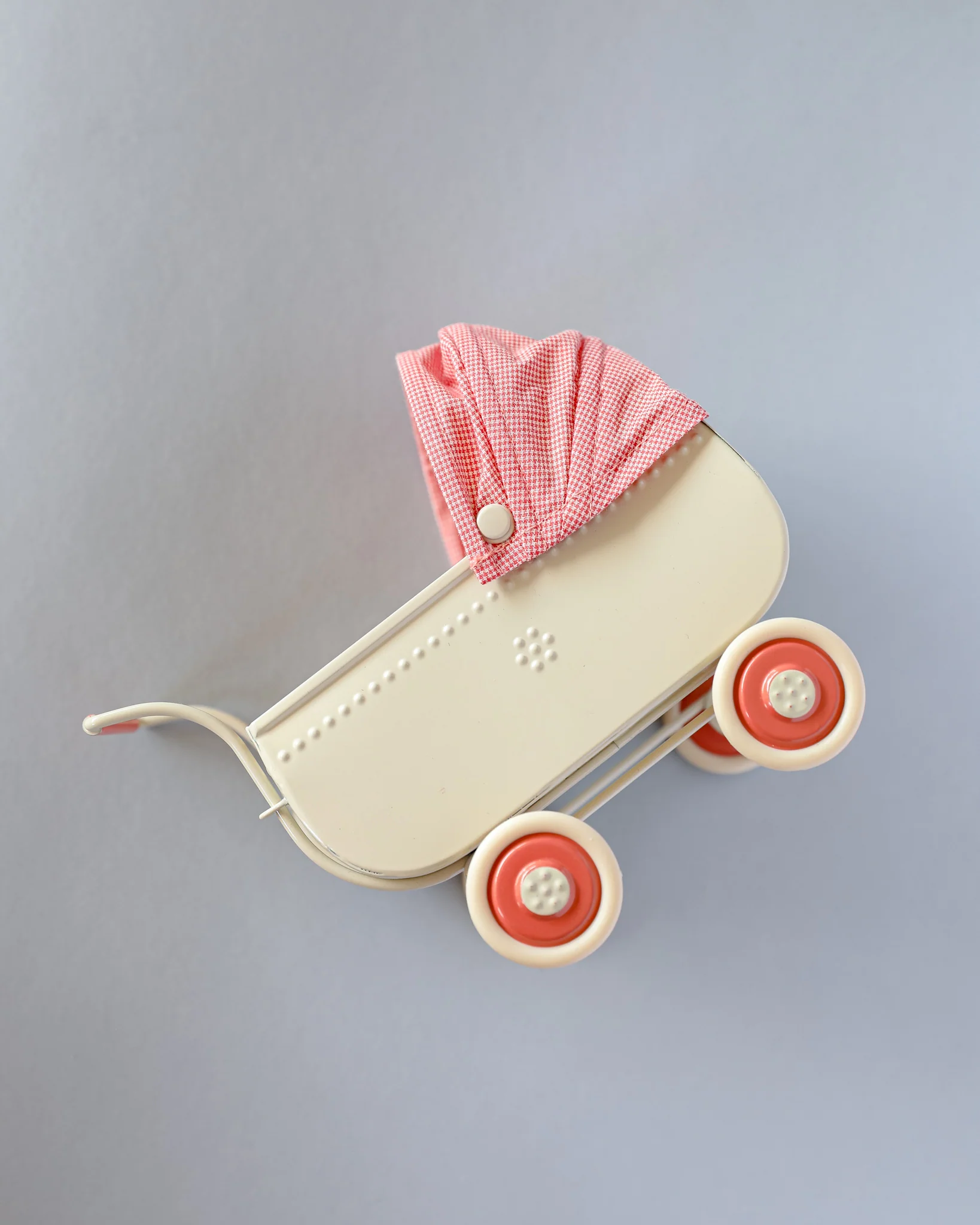 Maileg | Miniature Pram, Micro - Coral - Image 2