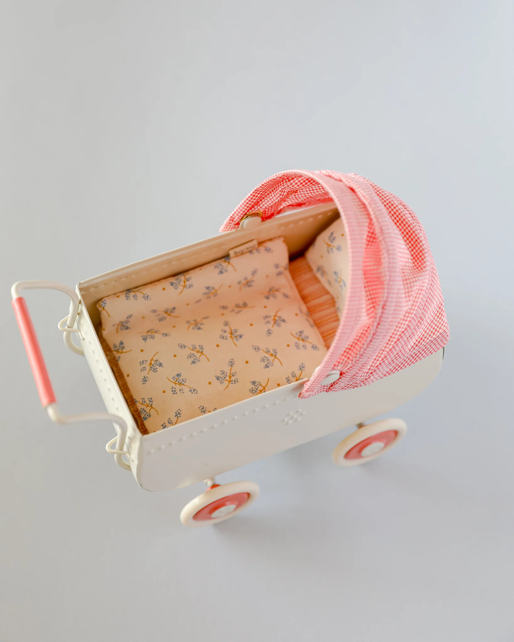 Maileg | Miniature Pram, Micro - Coral - Image 3