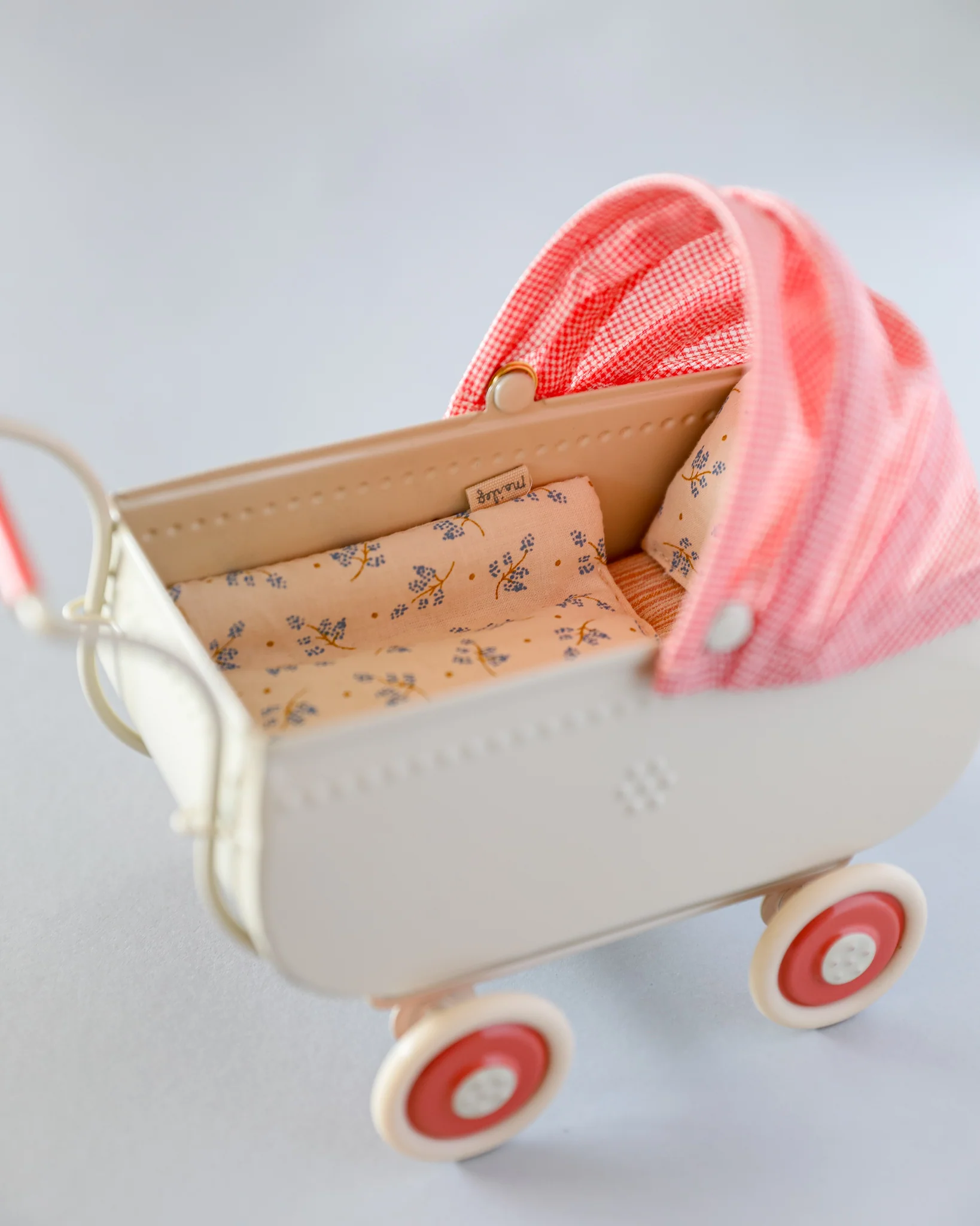 Maileg | Miniature Pram, Micro - Coral - Image 4