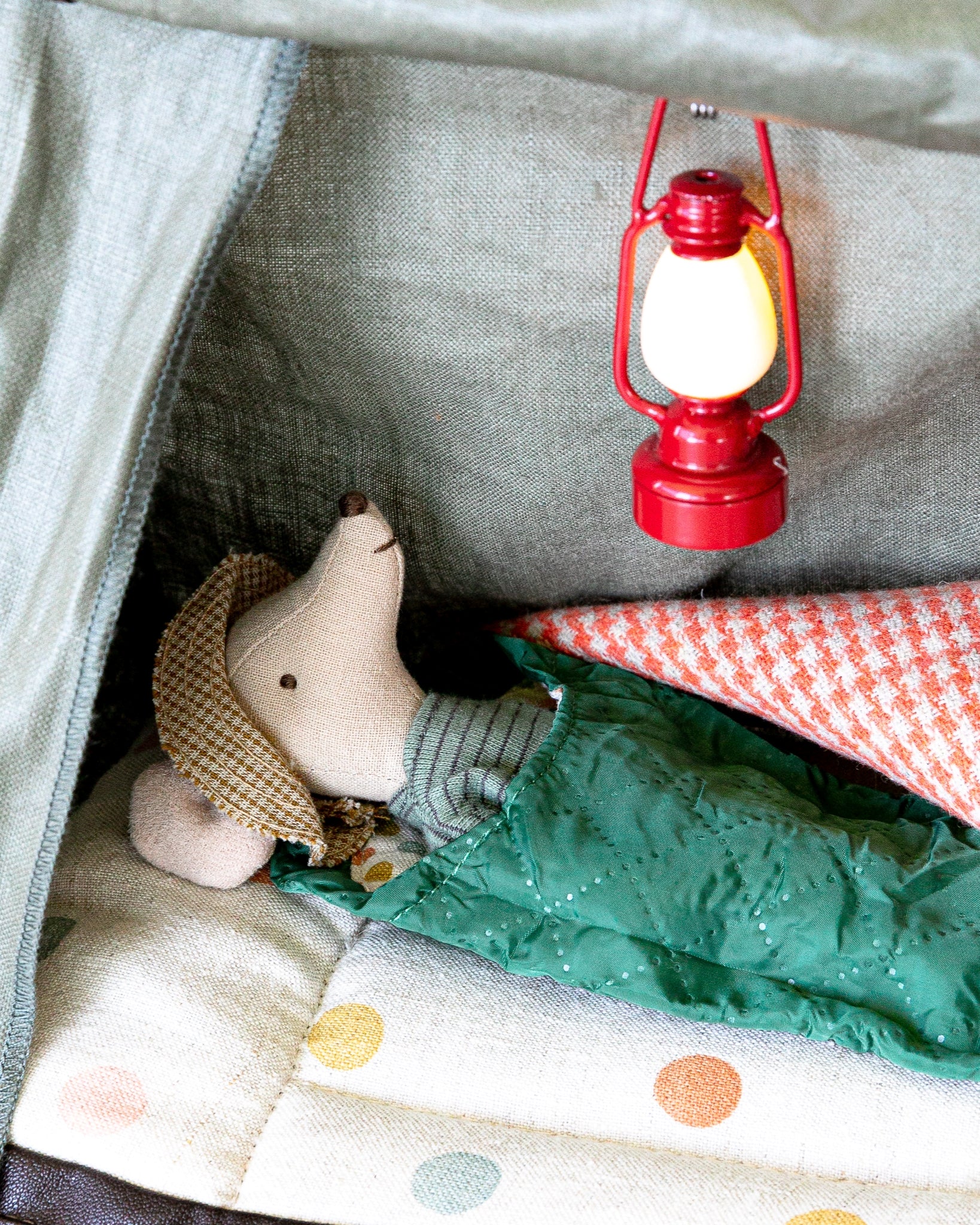 Maileg | Miniature Vintage Lantern - Blue - Image 2