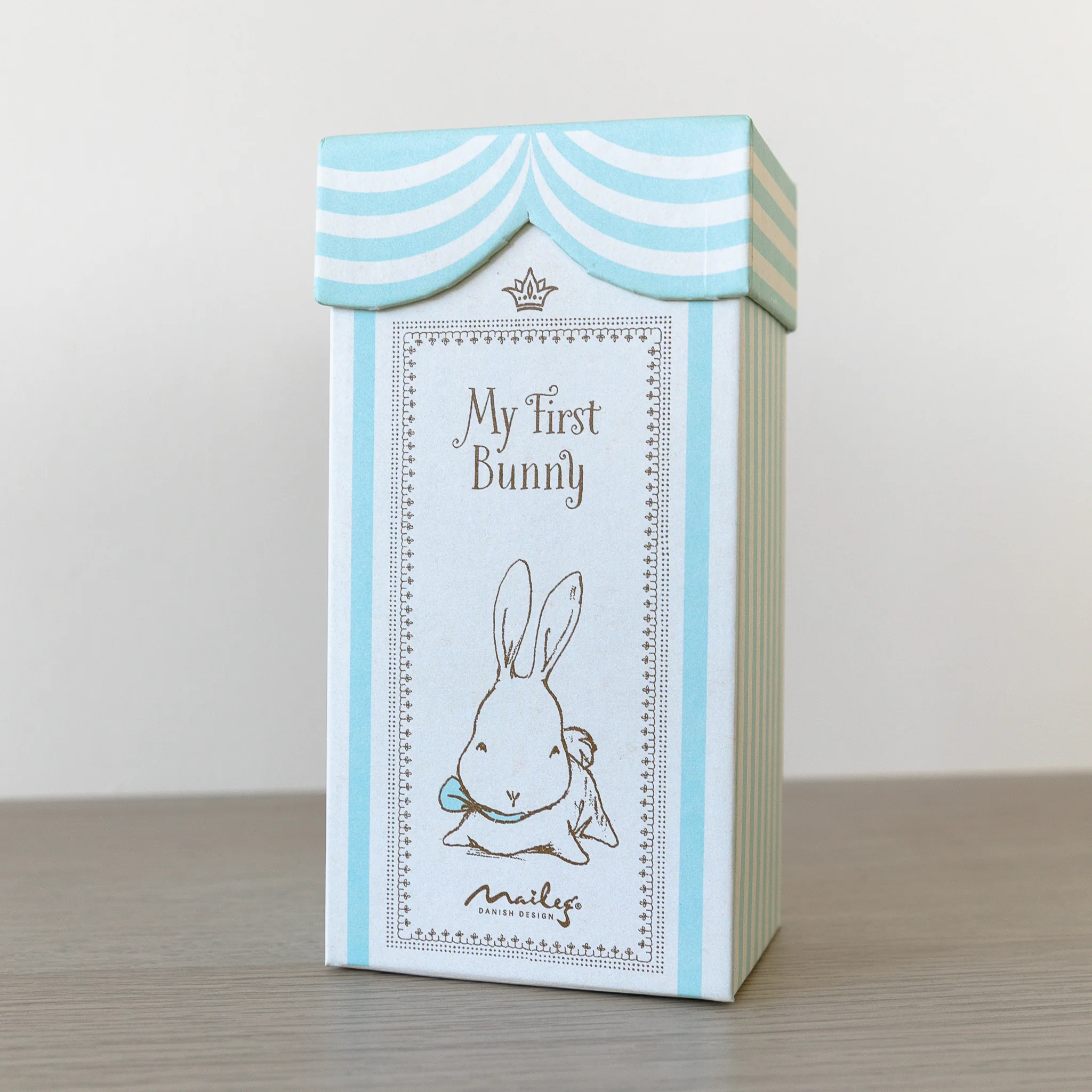Maileg | My First Bunny in Box - Blue - Image 3