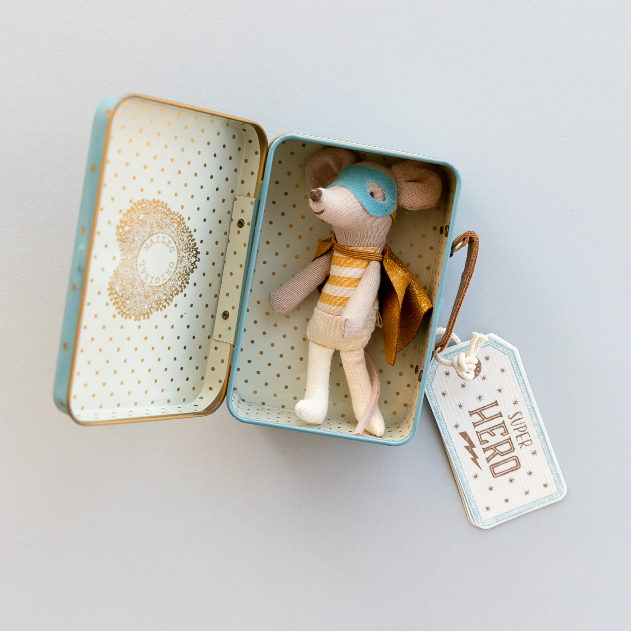 Maileg | Superhero Mouse, Little Brother in Suitcase - Image 2