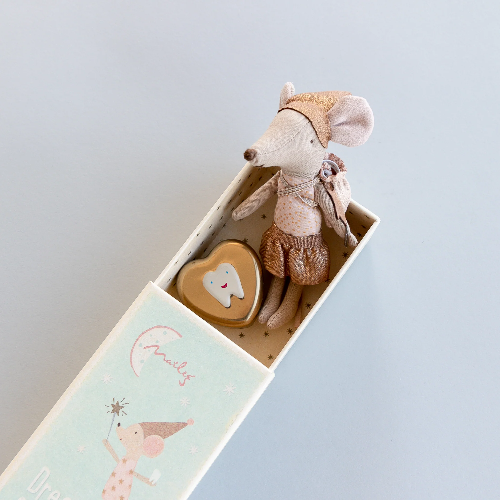 Maileg | Tooth Fairy Big Sister Mouse in Matchbox - Image 3