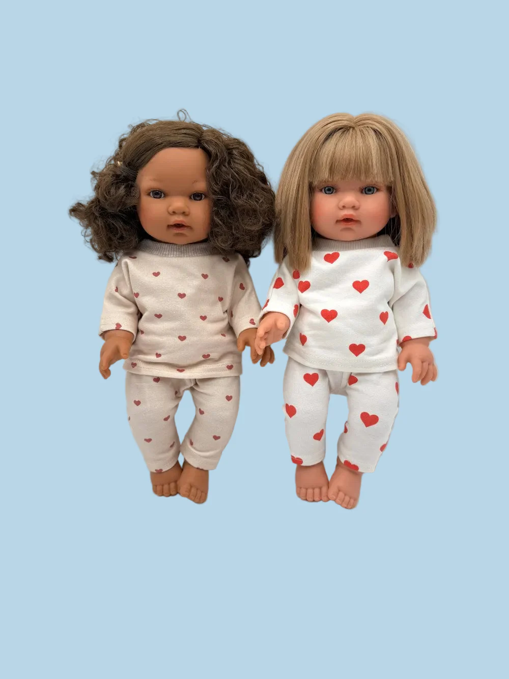 Matching Doll Sweatshirt Set - Valentine Rose Hearts (11" - 14" Dolls) - Image 3