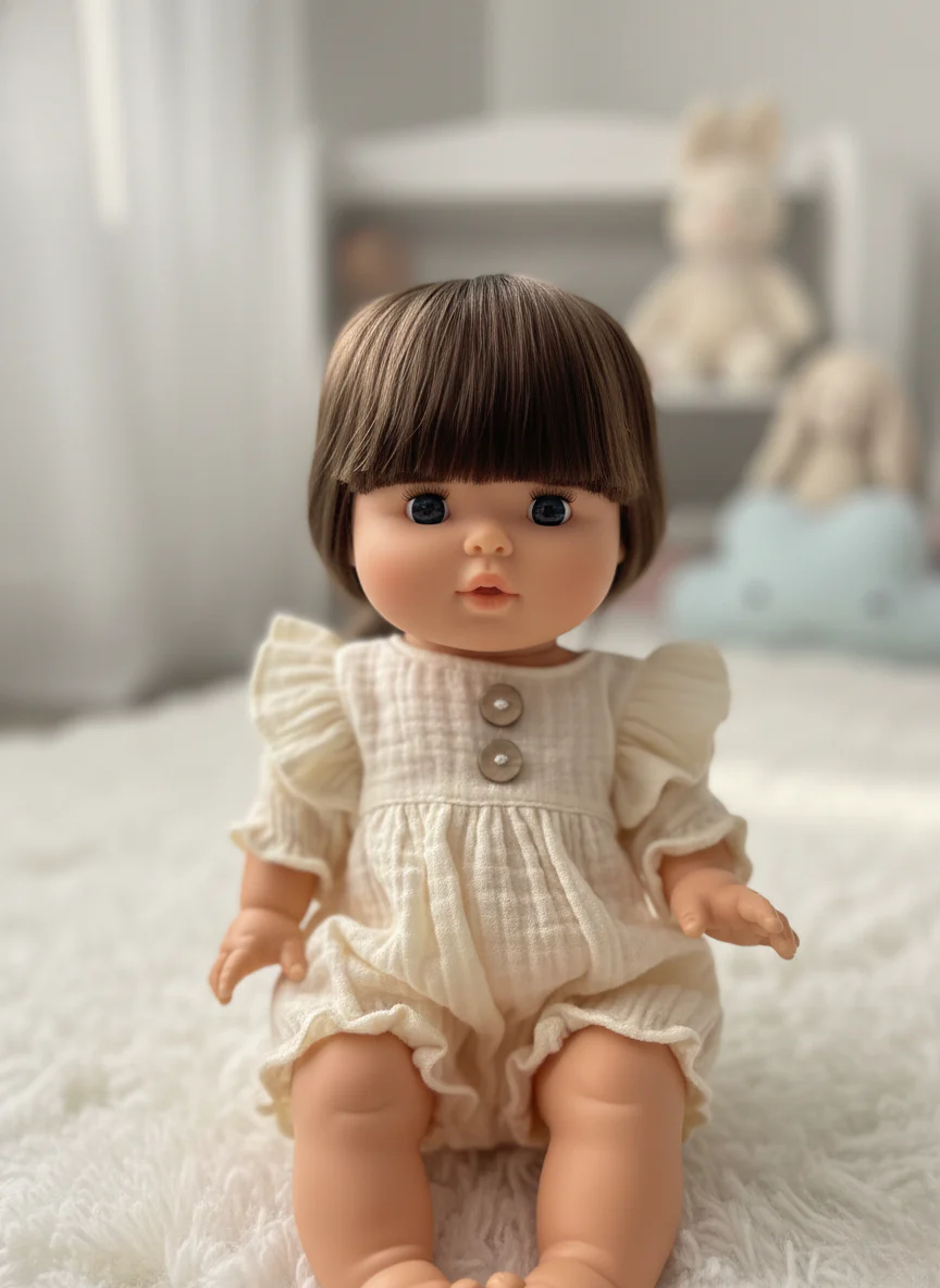 Minikane | 13" Baby Girl Doll - Cherry (Clothes Sold Separately) - Image 2