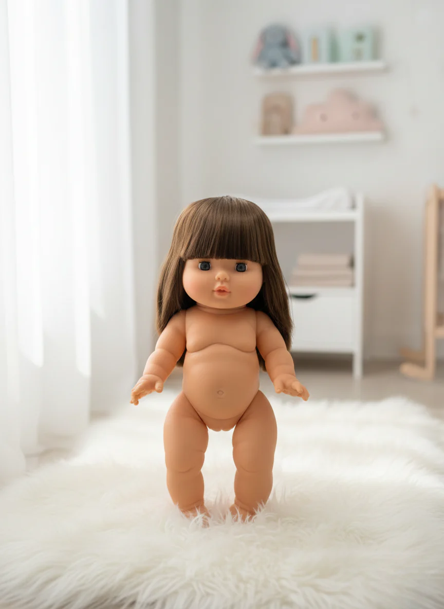 Minikane | 13" Baby Girl Doll - Cherry (Clothes Sold Separately) - Image 4