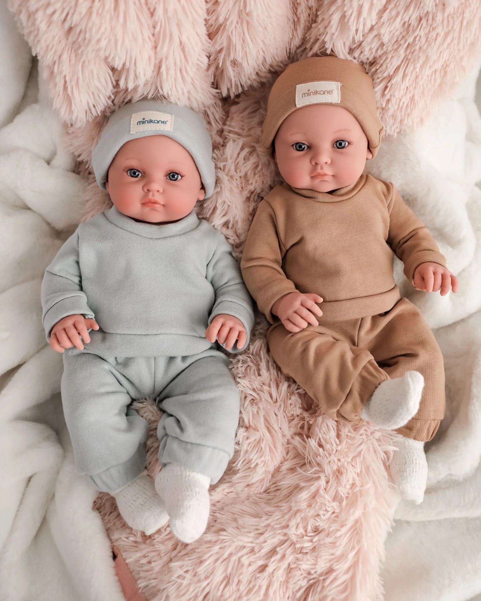 Minikane Doll | 18" Bambini Boy Doll Yann in Brown Fleece Outfit - Image 5