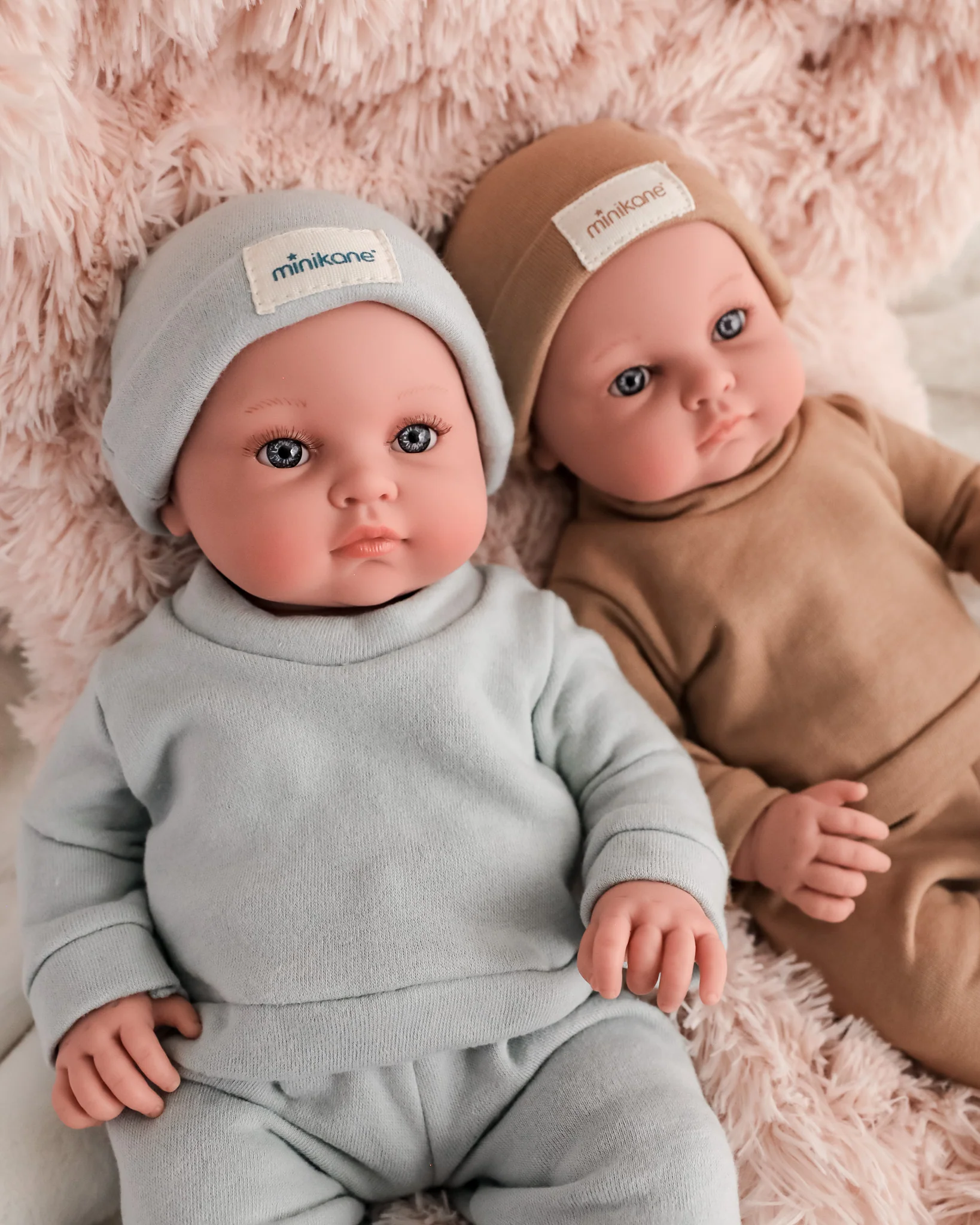Minikane Doll | 18" Bambini Boy Doll Yann in Green Tea Fleece Outfit - Image 5