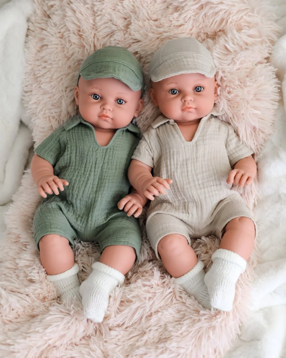 Minikane Doll | 18" Bambini Boy Doll Yann in Linen Outfit - Image 4