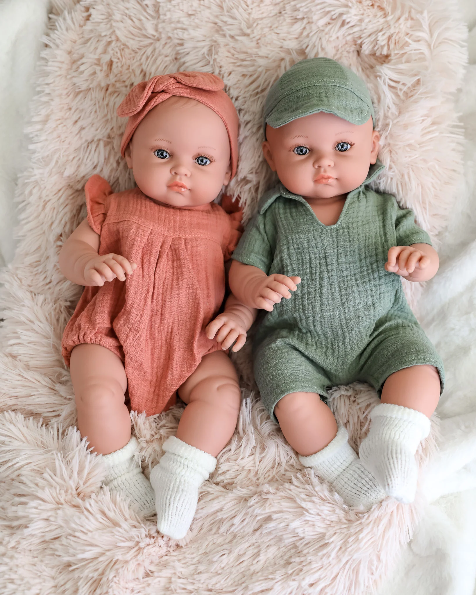 Minikane Doll | 18" Bambini Girl Doll Yaelle in Marsala Romper - Image 4