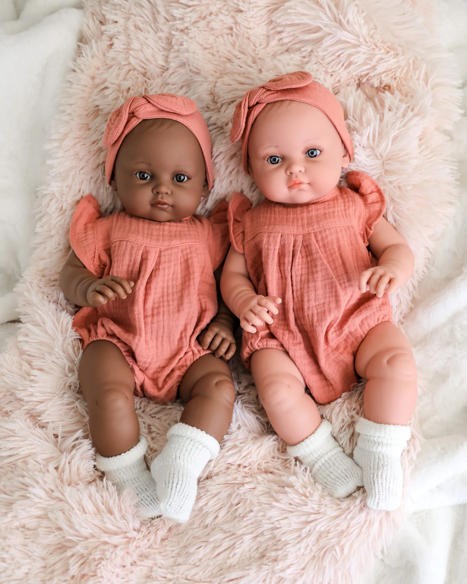 Minikane Doll | 18" Bambini Girl Doll Yaelle in Marsala Romper - Image 5