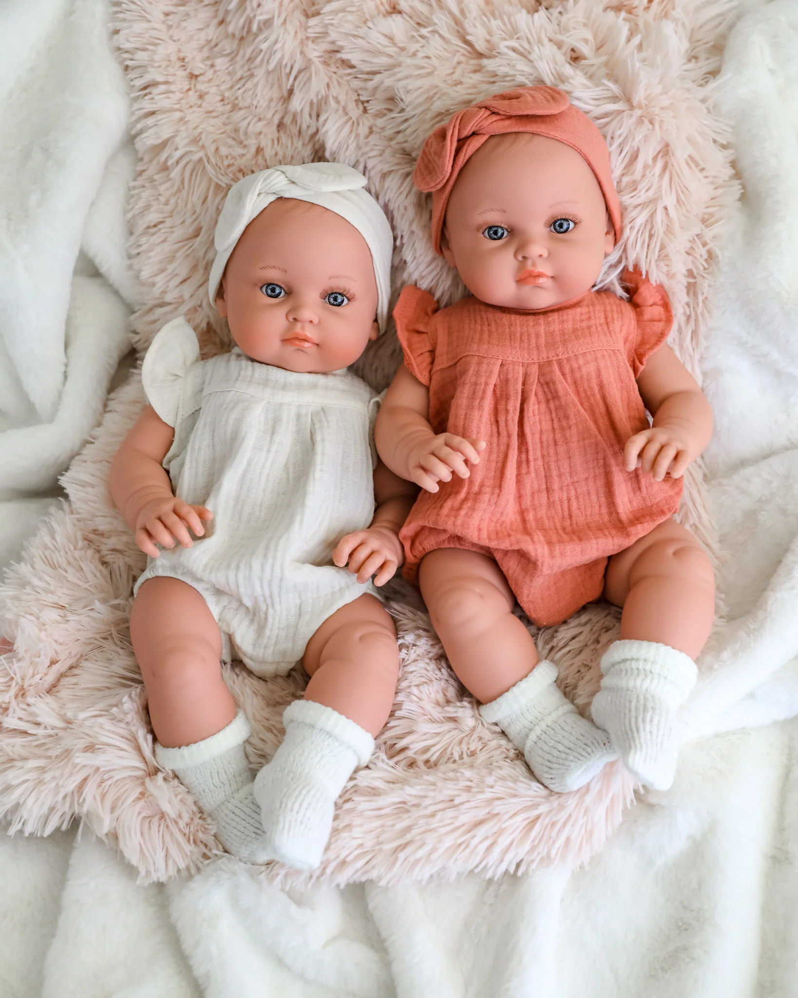 Minikane Doll | 18" Bambini Girl Doll Yaelle in White Romper - Image 5