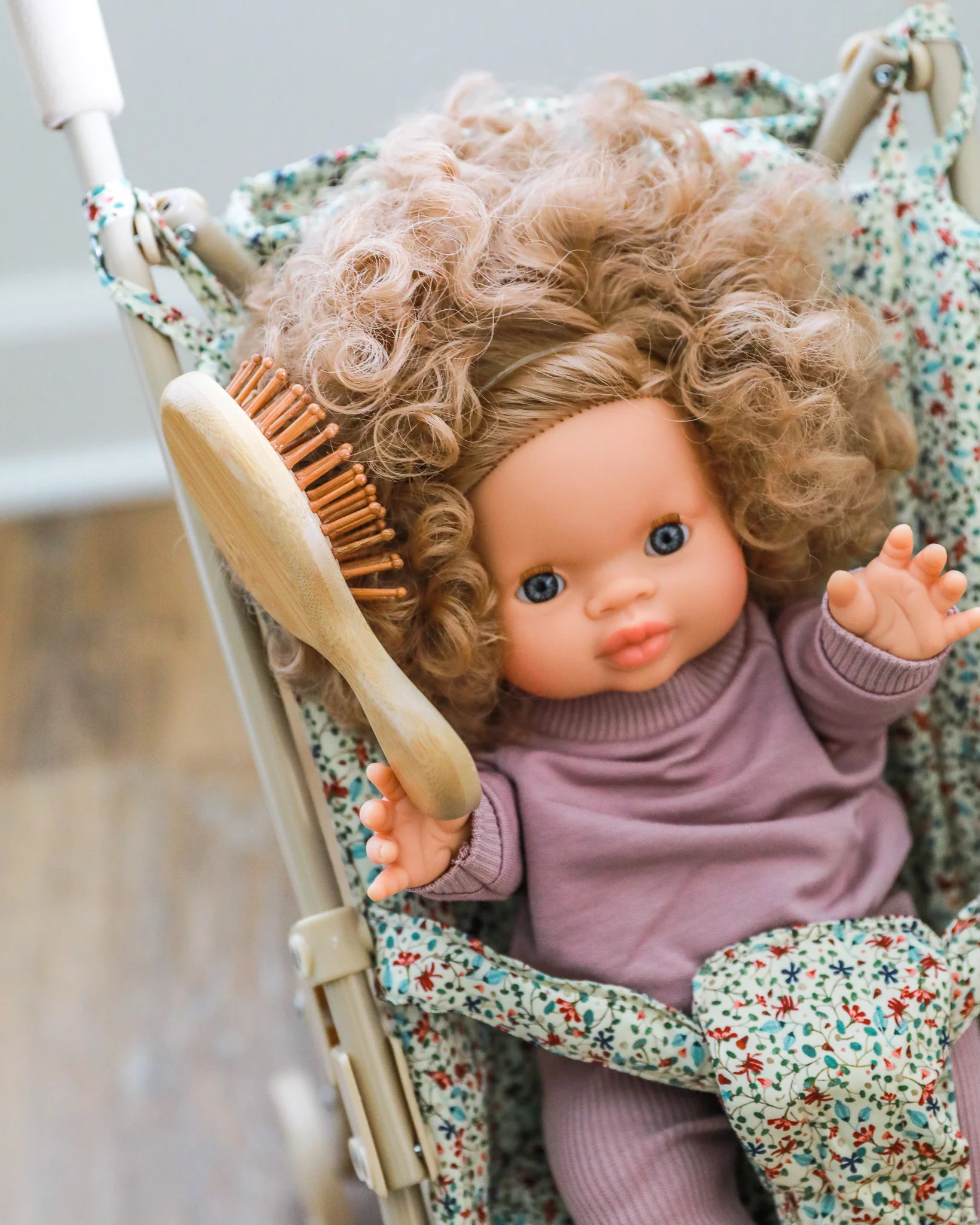 Minikane Doll Accessories | Wooden Doll Hairbrush - Image 4