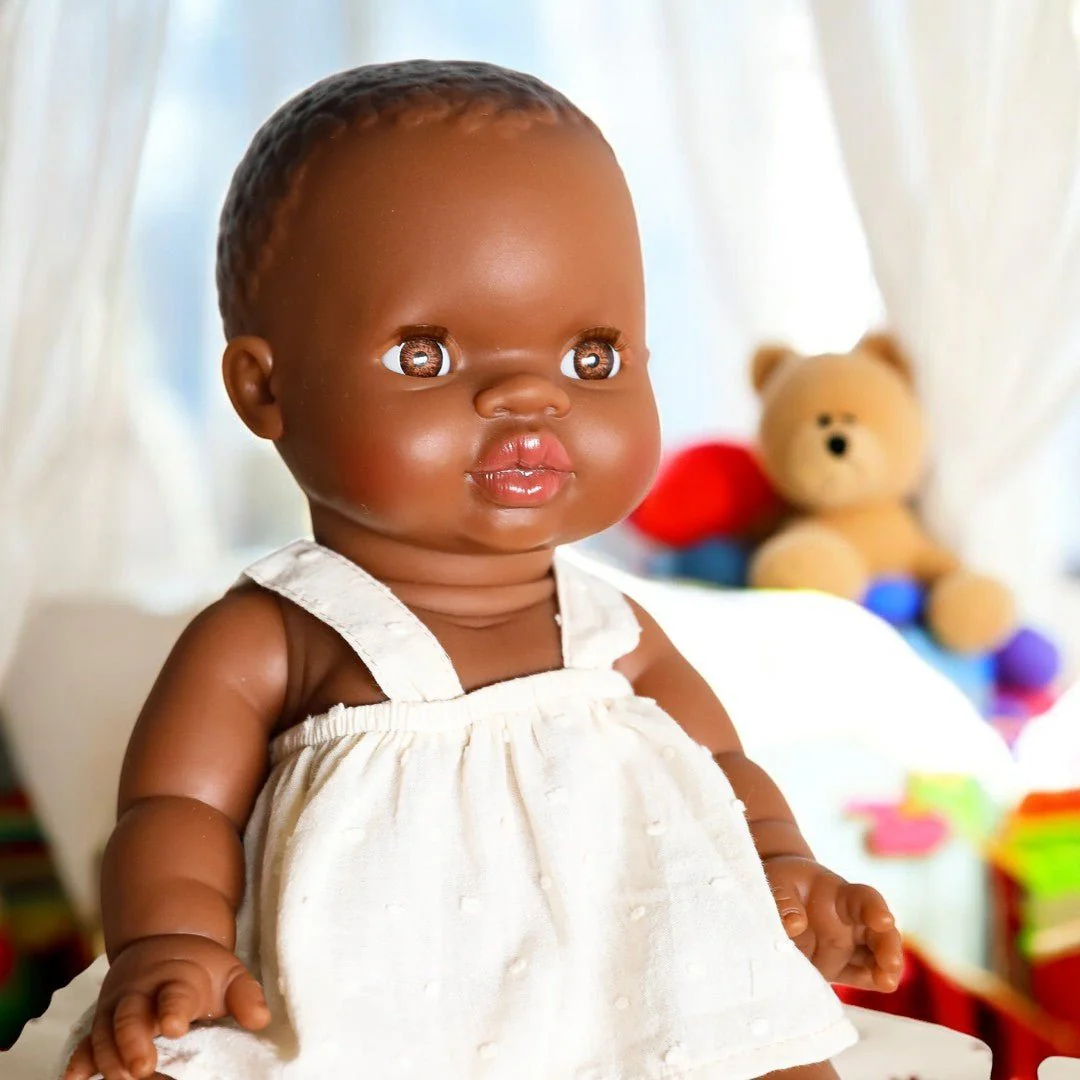 Minikane Doll | 13" African Baby Girl Doll w/ Dark Eyes - Image 3