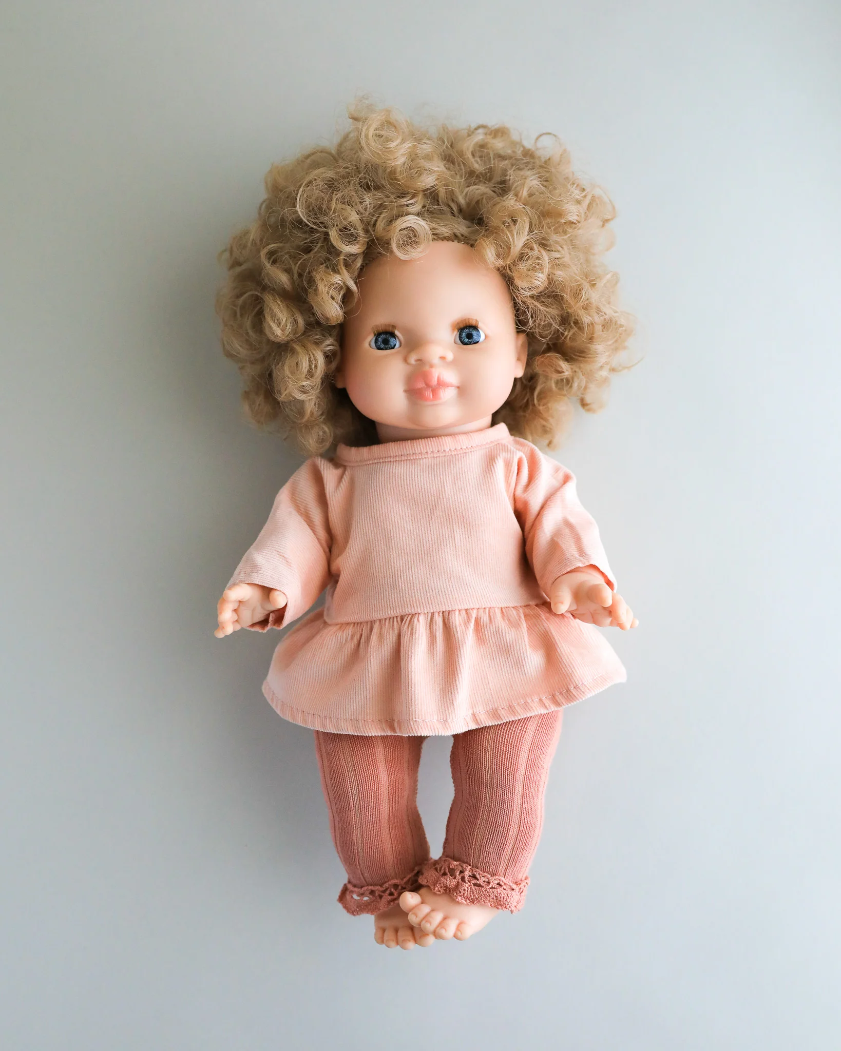 Minikane Doll Clothes | 2-Piece Top & Legging Set - Peach - Image 2