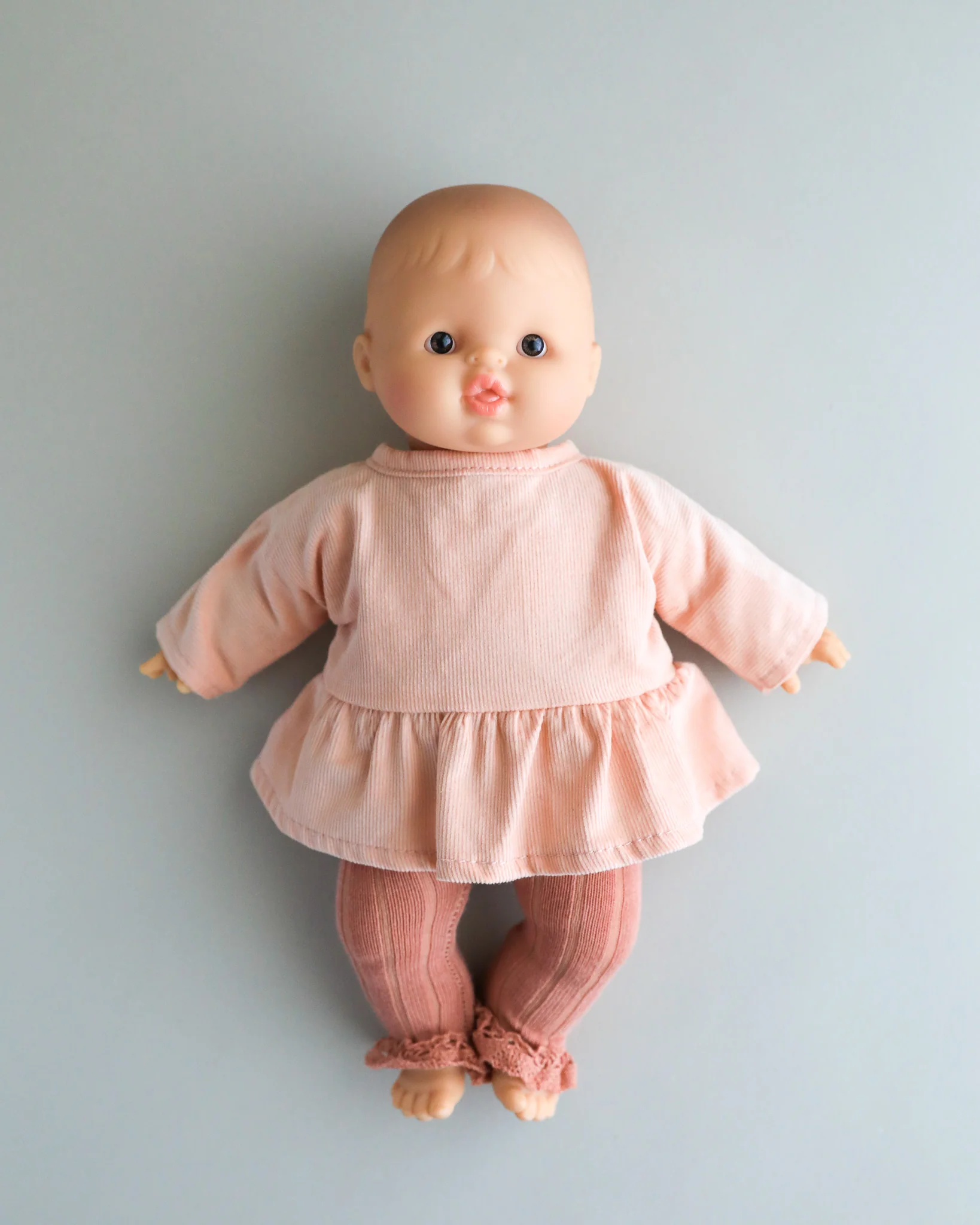 Minikane Doll Clothes | 2-Piece Top & Legging Set - Peach - Image 3