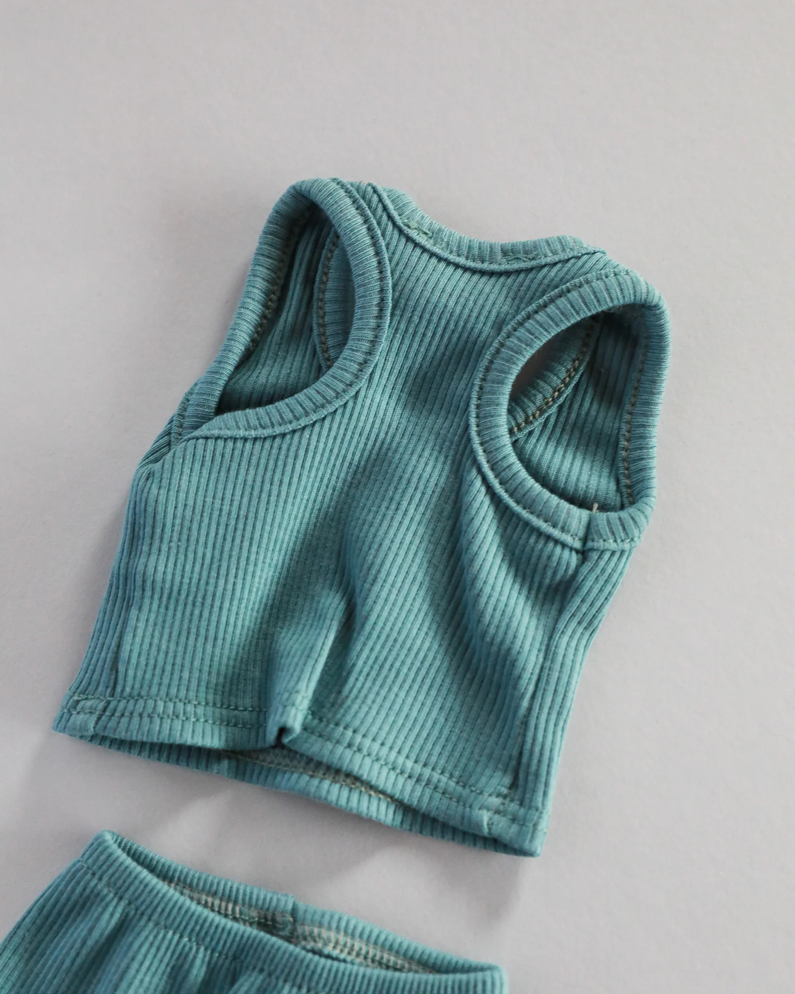 Minikane Doll Clothes | Two-Piece Tank Doll Outfit - Blue - Image 4